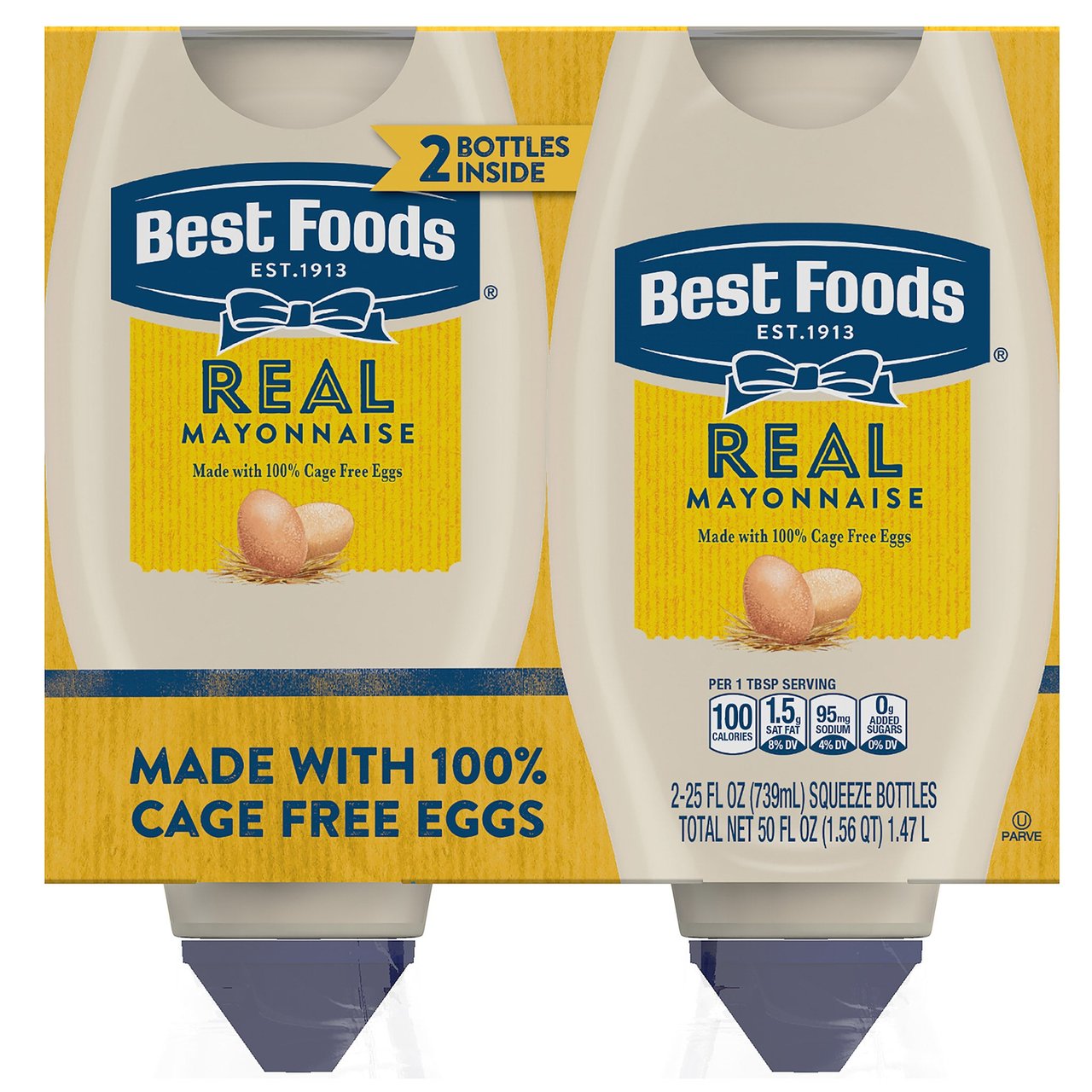 Best Foods Squeeze Mayo, 2/25 oz - Image 1