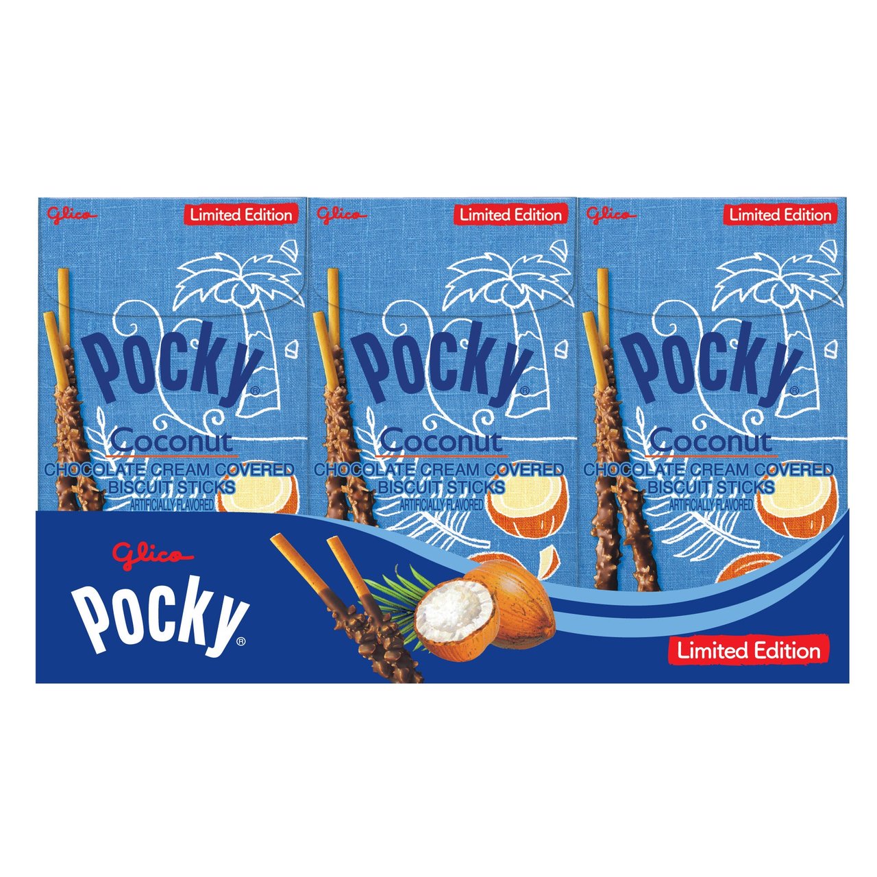 Ezaki Glico Pocky Coconut, 6 Count / 1.45 oz - Image 1