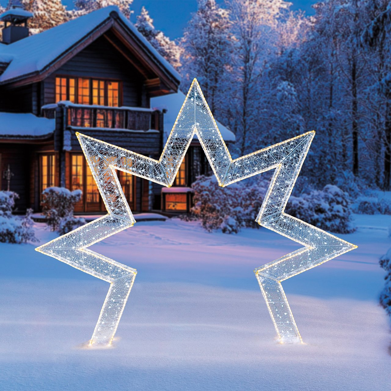 9' Star Arch with Twinkle LEDs - Image 1