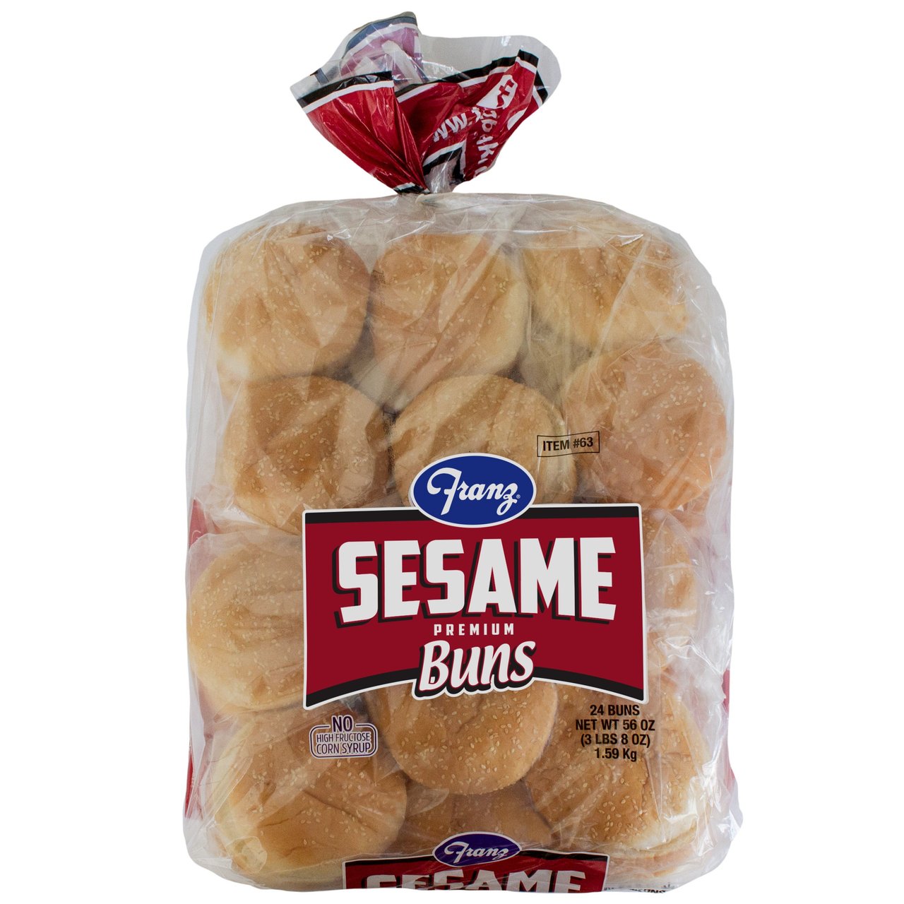 Franz Sesame Hamburger Buns 4.5" 24 CT 56 oz - Image 1
