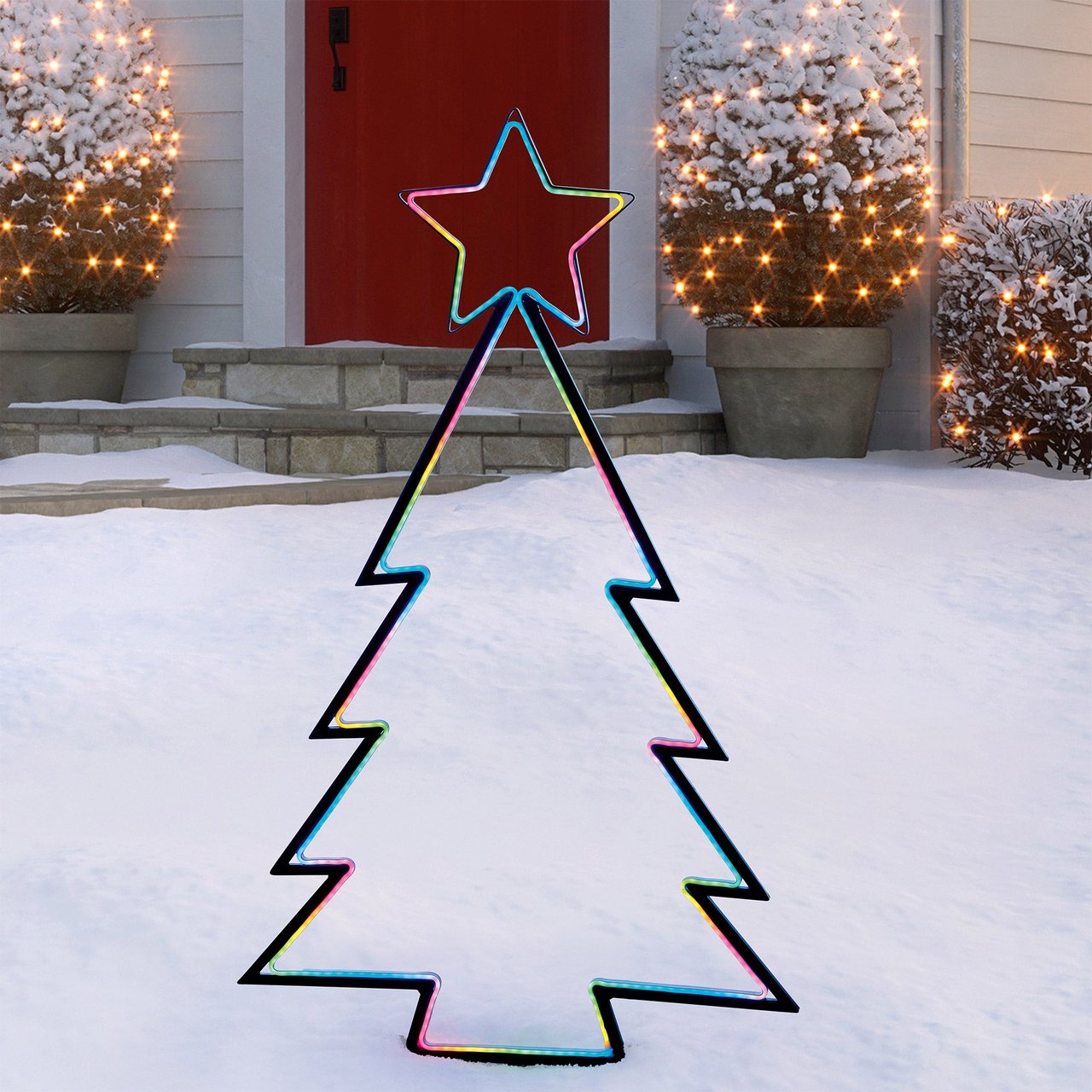 42" Faux Neon Tree with Color Changing LED Lights - Image 1