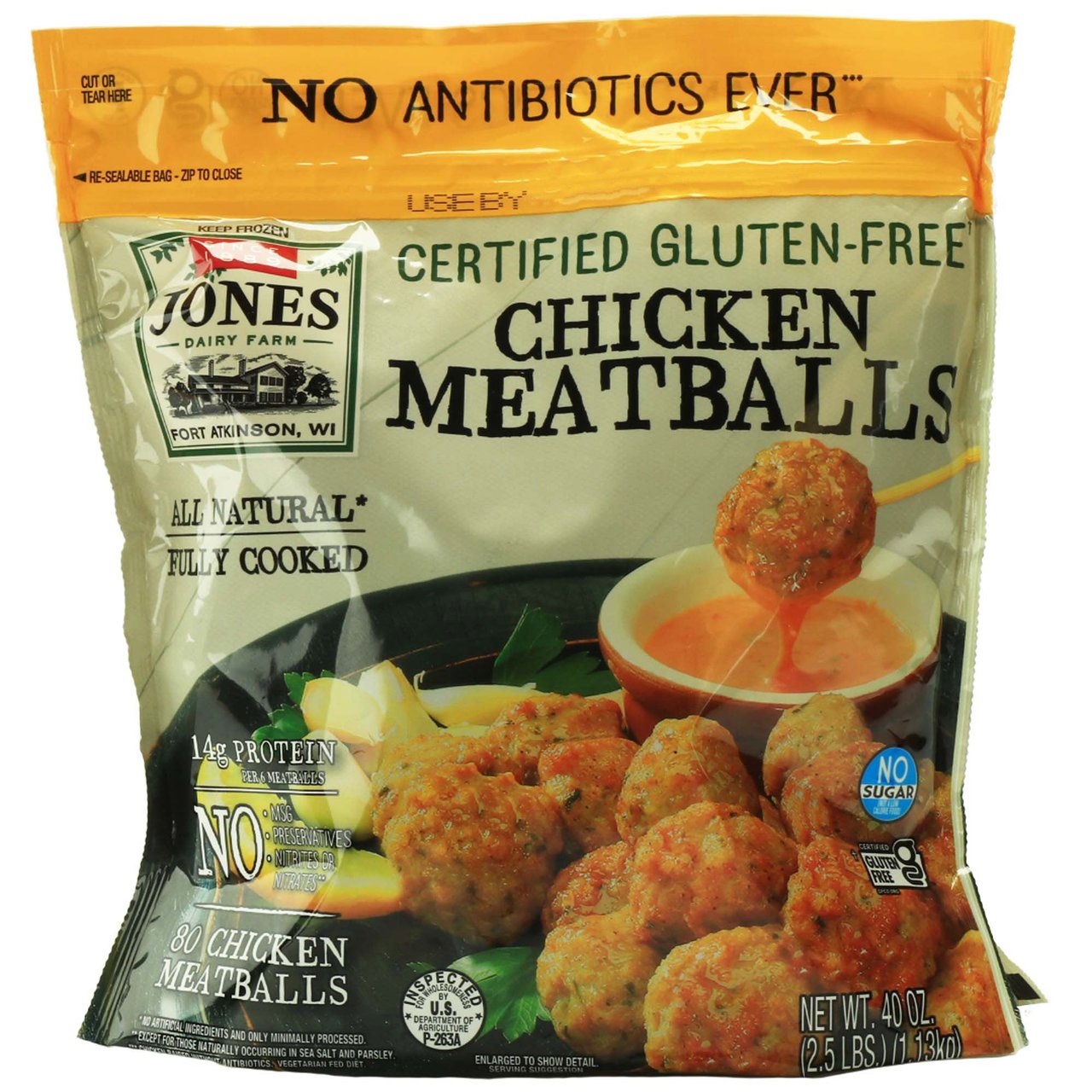 Jones Dairy Farm Chicken Meatballs, 2.5 lbs - Image 1