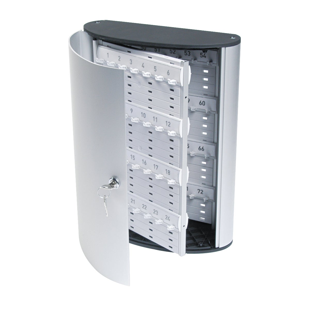 Durable Locking Key Cabinet, 72-Key Tag Capacity