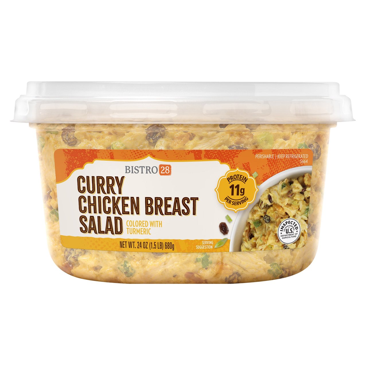 Bistro 28 Curry Chicken Breast Salad, 24 oz - Image 1