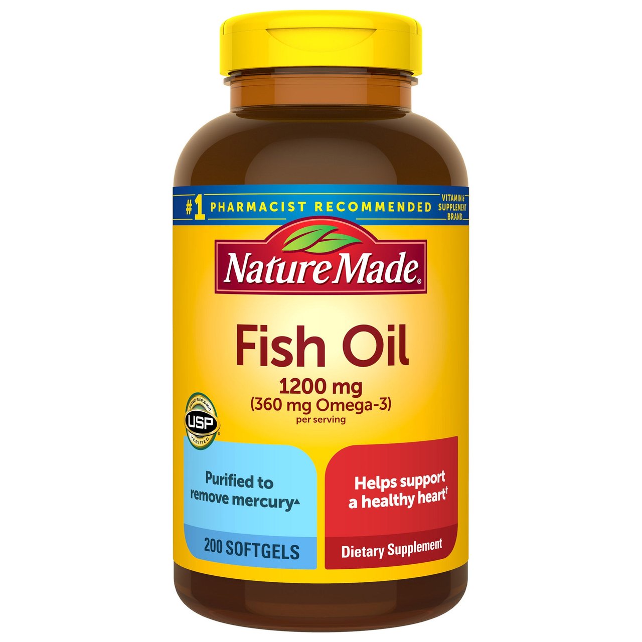 Nature Made Fish Oil 1200 mg, 2x200 Count - Image 1