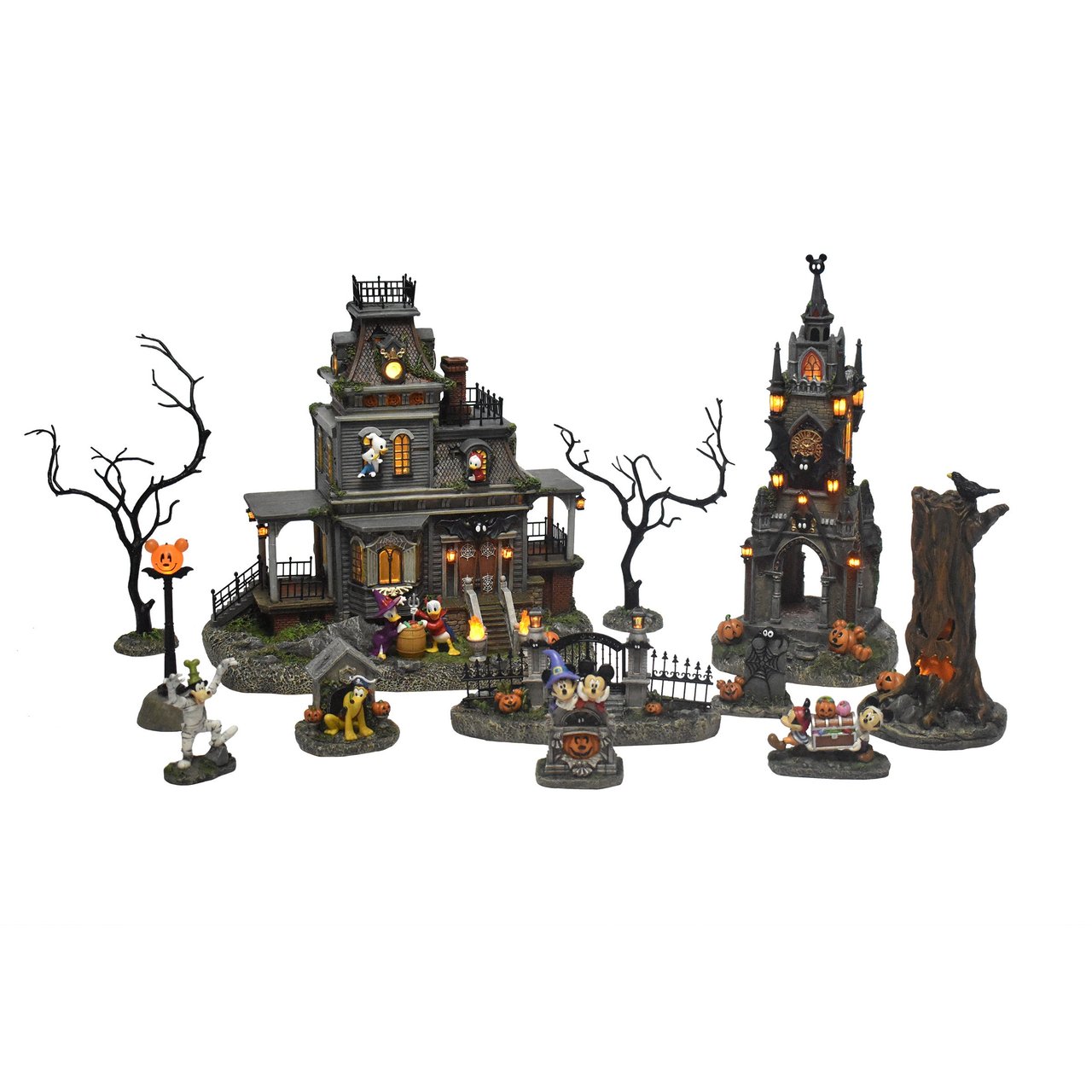 Disney Halloween Village 12-Piece Set - Image 1