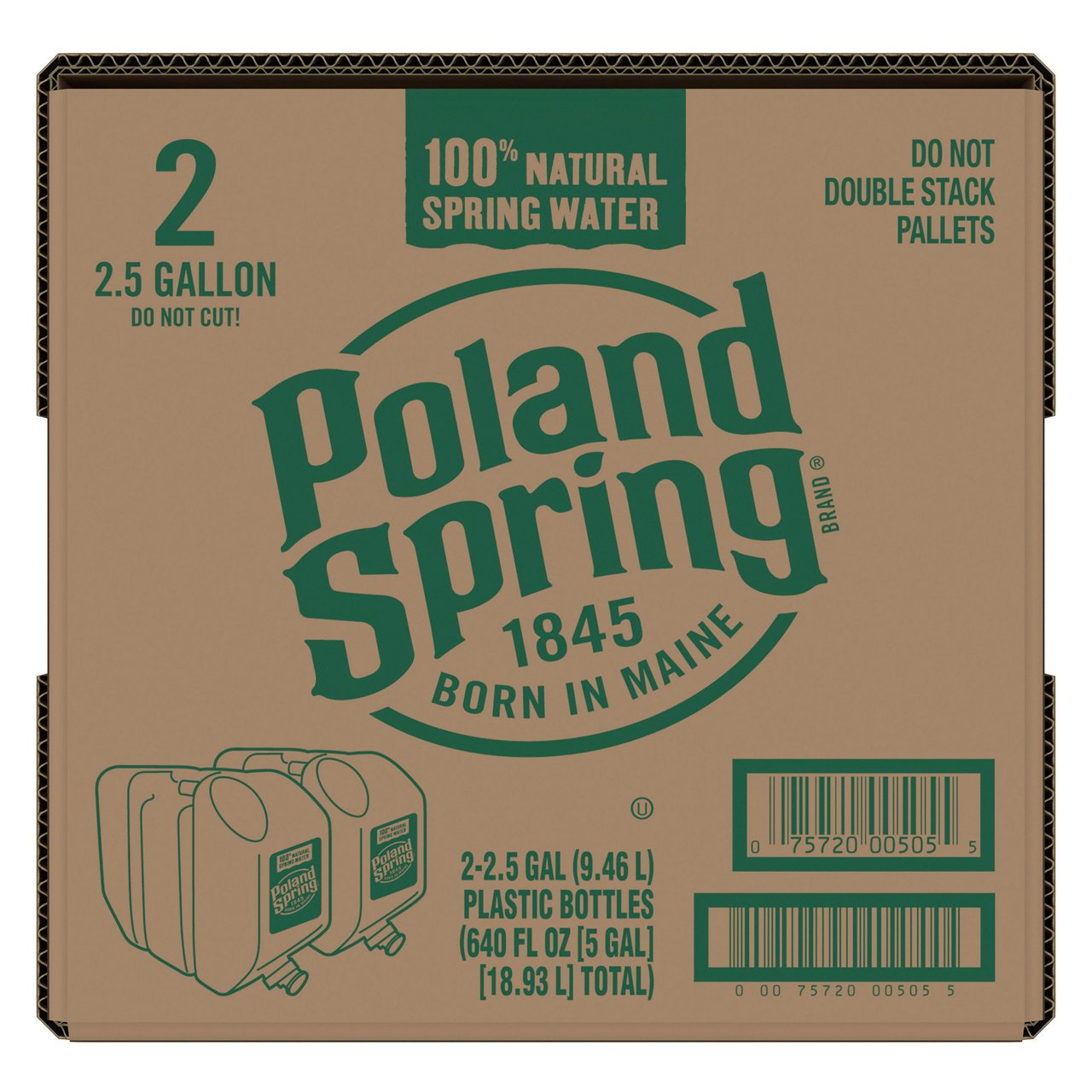 Poland Spring Delivered Spring Water, 2/2.5 Gallon (20 Quarts) - Image 1