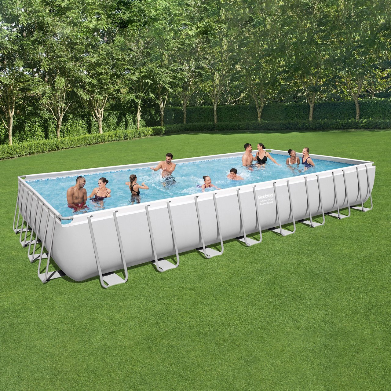 Bestway Platinum Series Power Steel 31'4" x 16' x 52" Above Ground Pool Set - Image 1