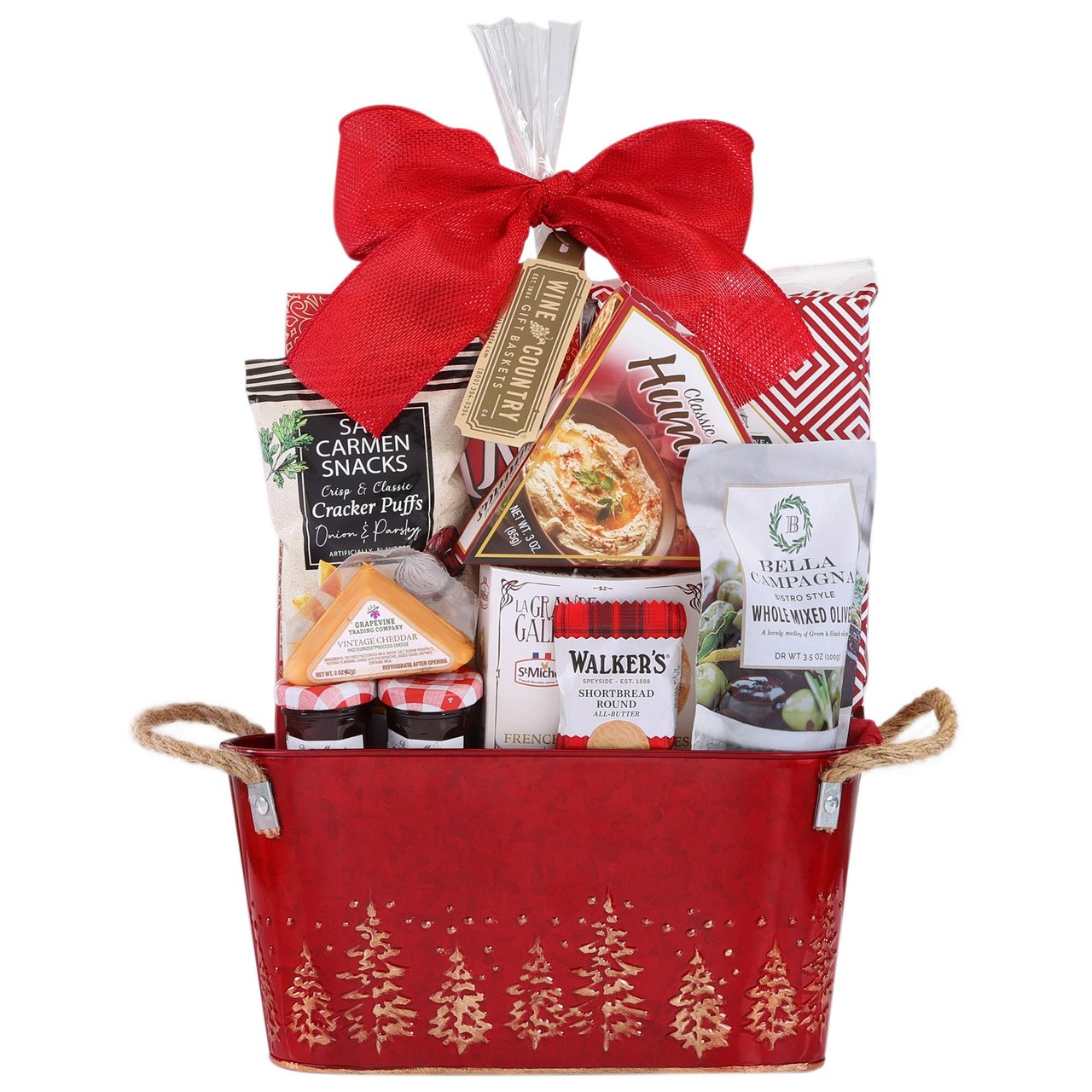 Wine & Country Metal Embossed Basket 29.27 oz - Image 1