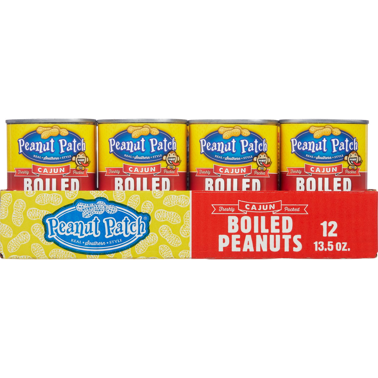 Peanut Patch Cajun Boiled Peanuts, 12-Pack / 13.5 oz Cans - Image 1