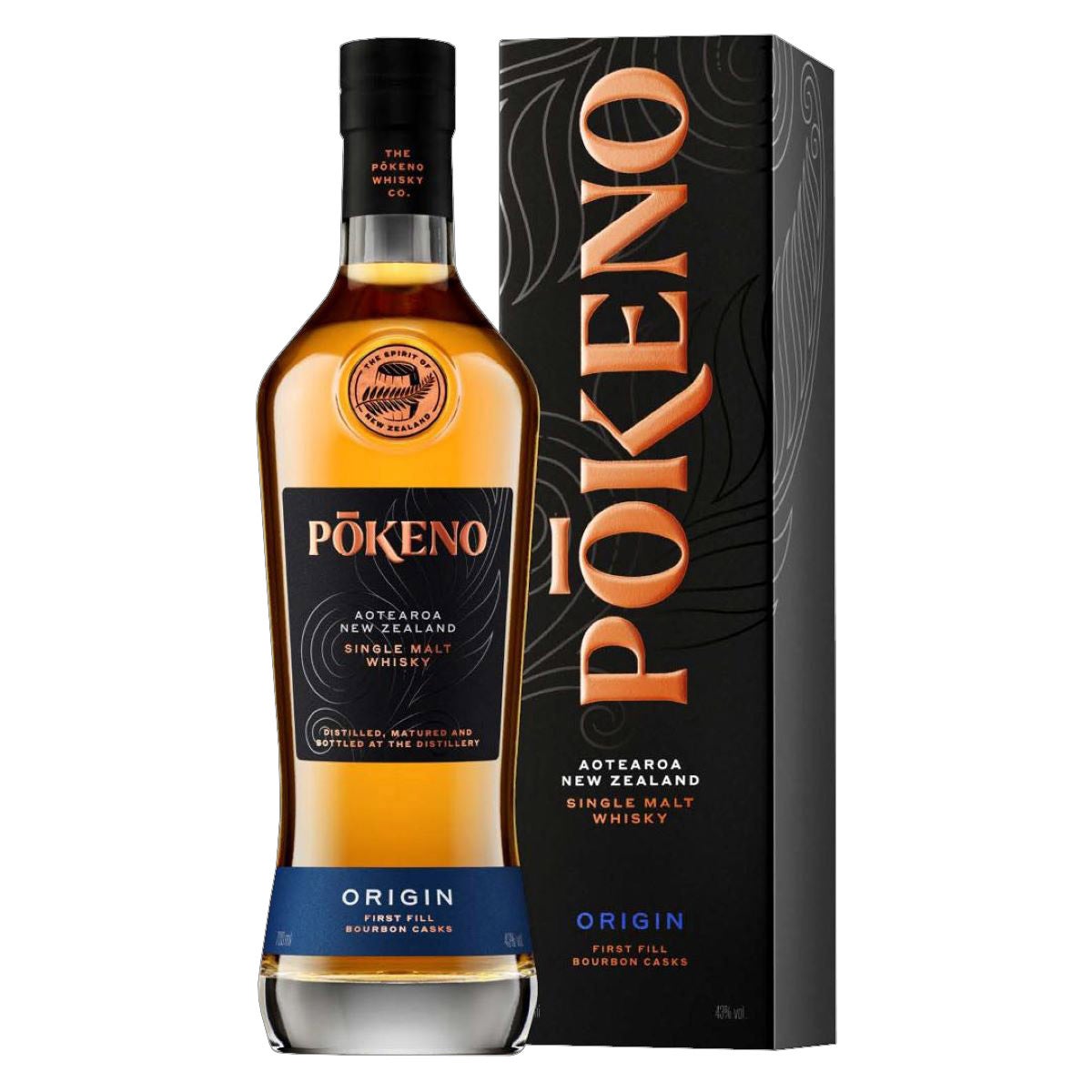 Pōkeno Origin New Zealand Single Malt Whisky 700mL