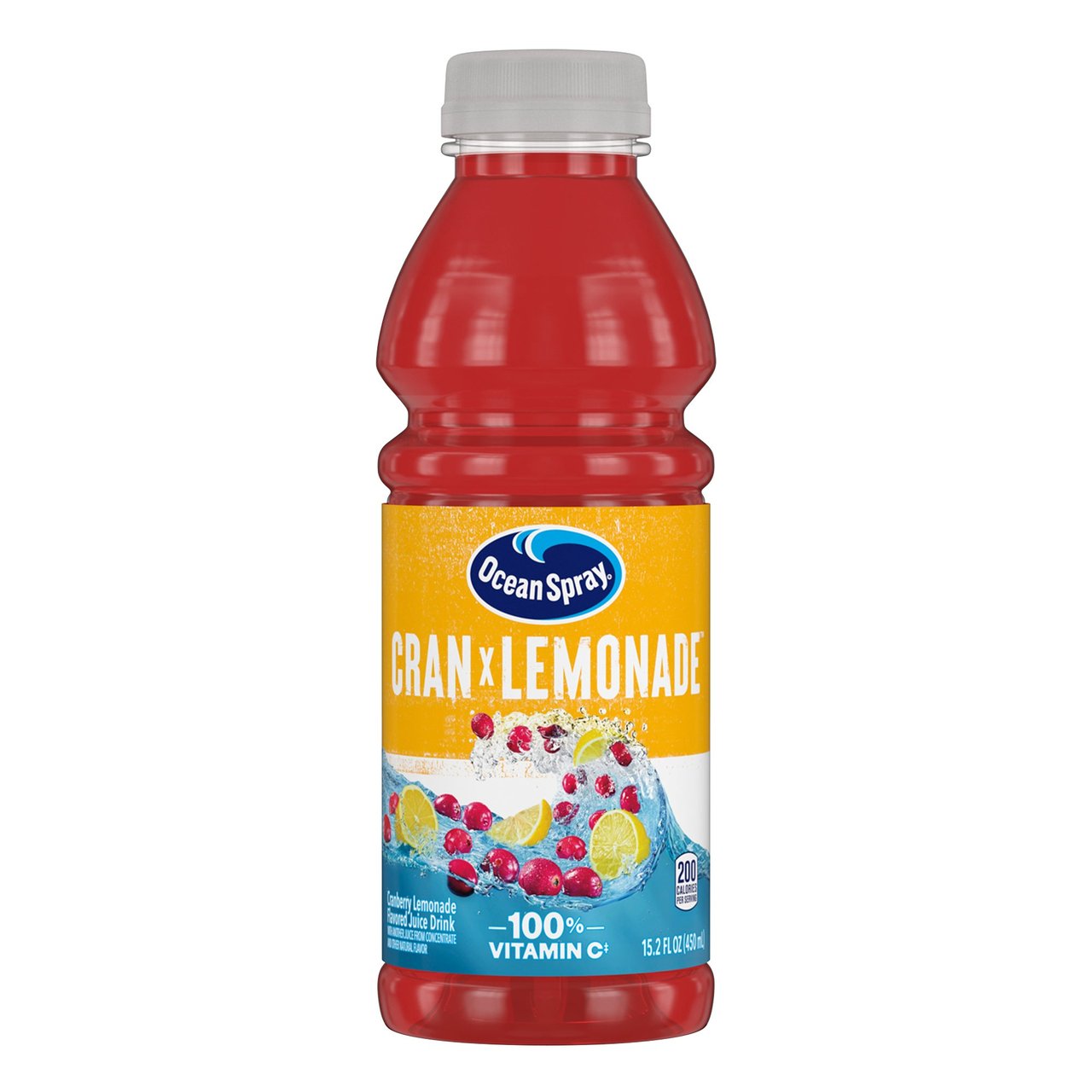 Ocean Spray Cranberry Lemonade, 12-Pack, 15.2 fl oz Bottles - Image 1