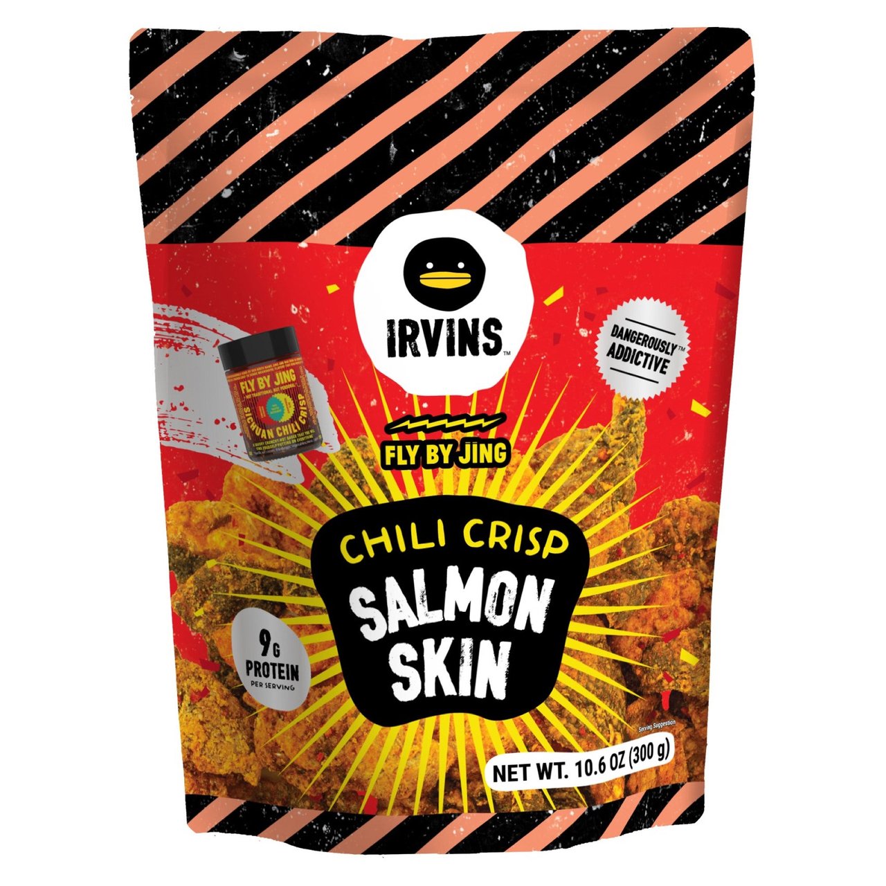 IRVINS x Fly By Jing Chili Crisp Salmon Skin 10.6 oz - Image 1