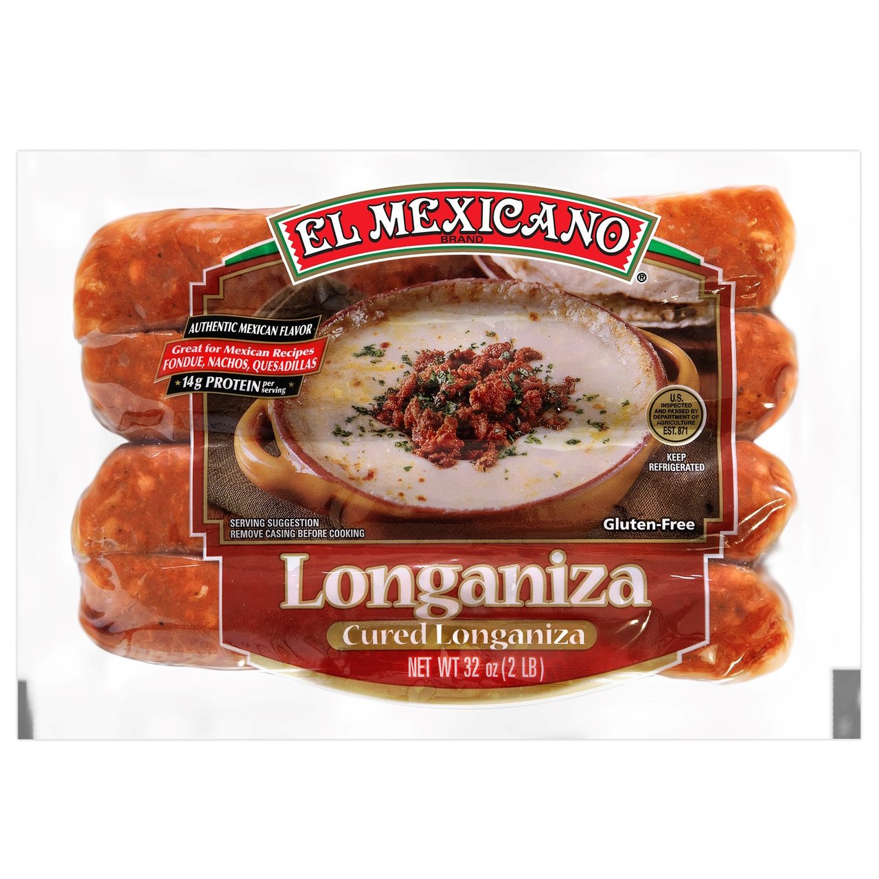 El Mexicano Longaniza 2 Pounds - Image 1