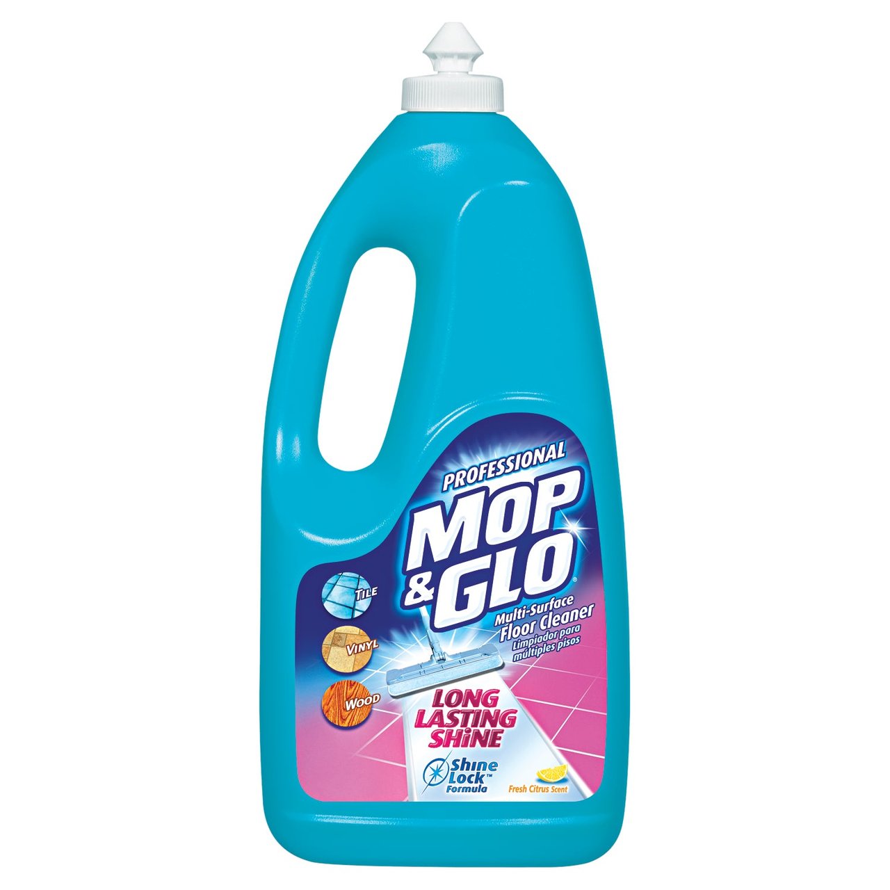 Mop & Glo Triple Action Floor Shine Cleaner, 64 oz, 6-Count