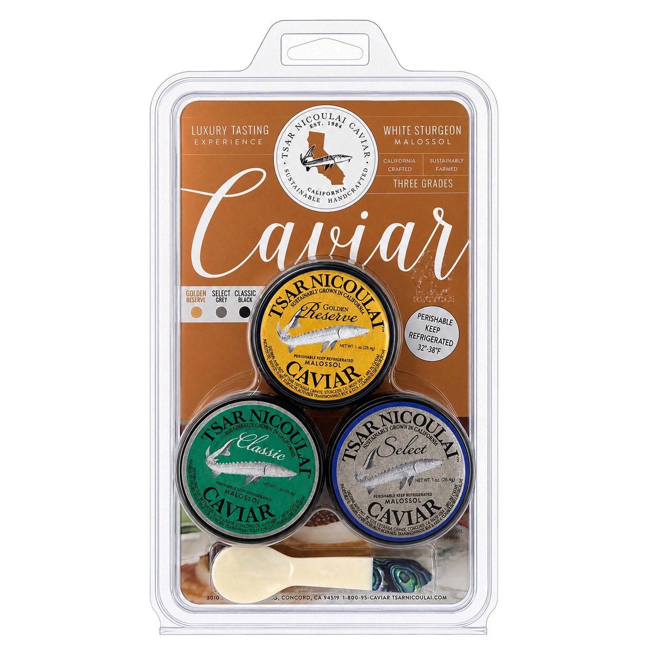 Tsar Nicoulai Caviar Luxury Collection 3-Pack, 1 oz Each - Image 1