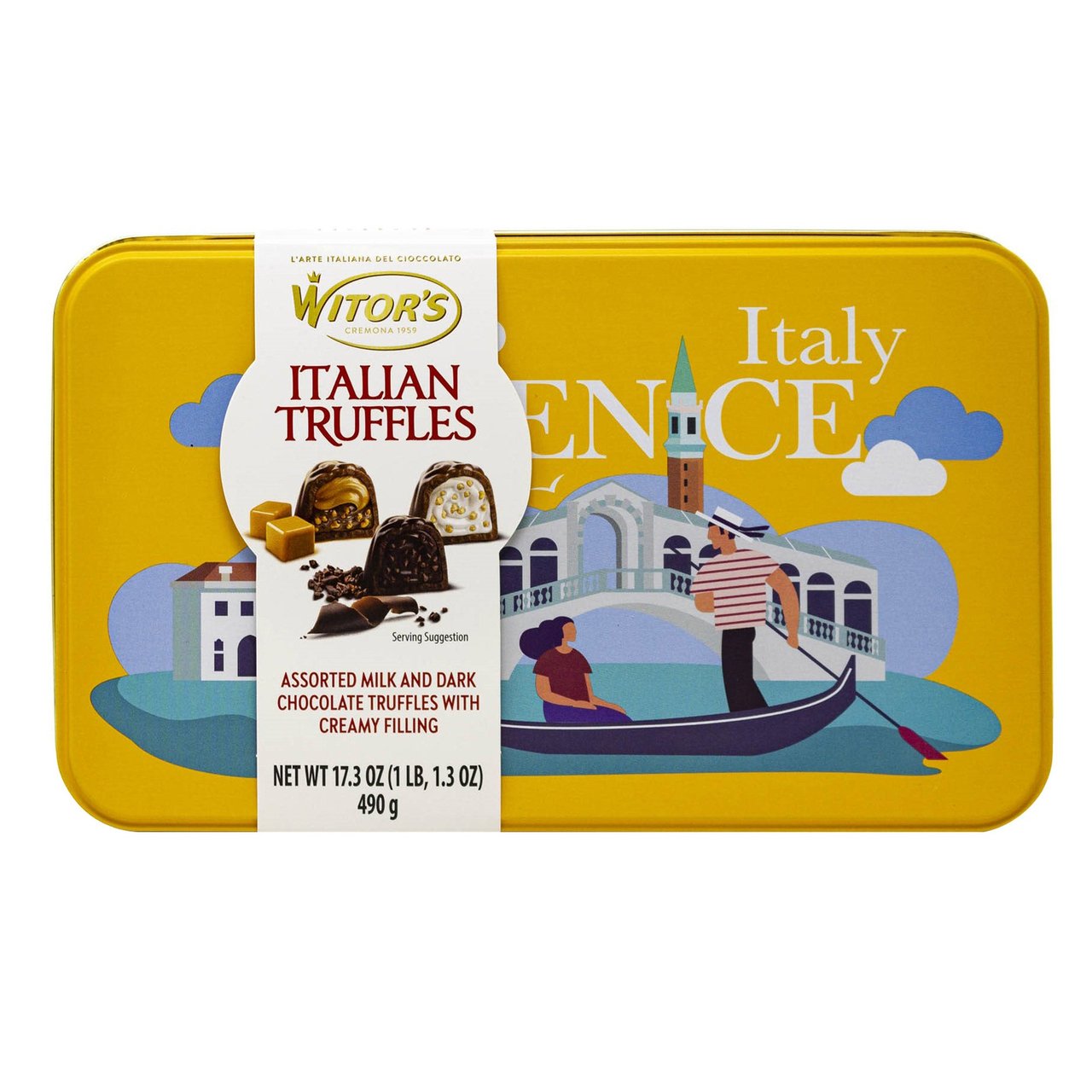 Witor's Italian Truffles Italian City Tin 17.3 Ounces - Image 1