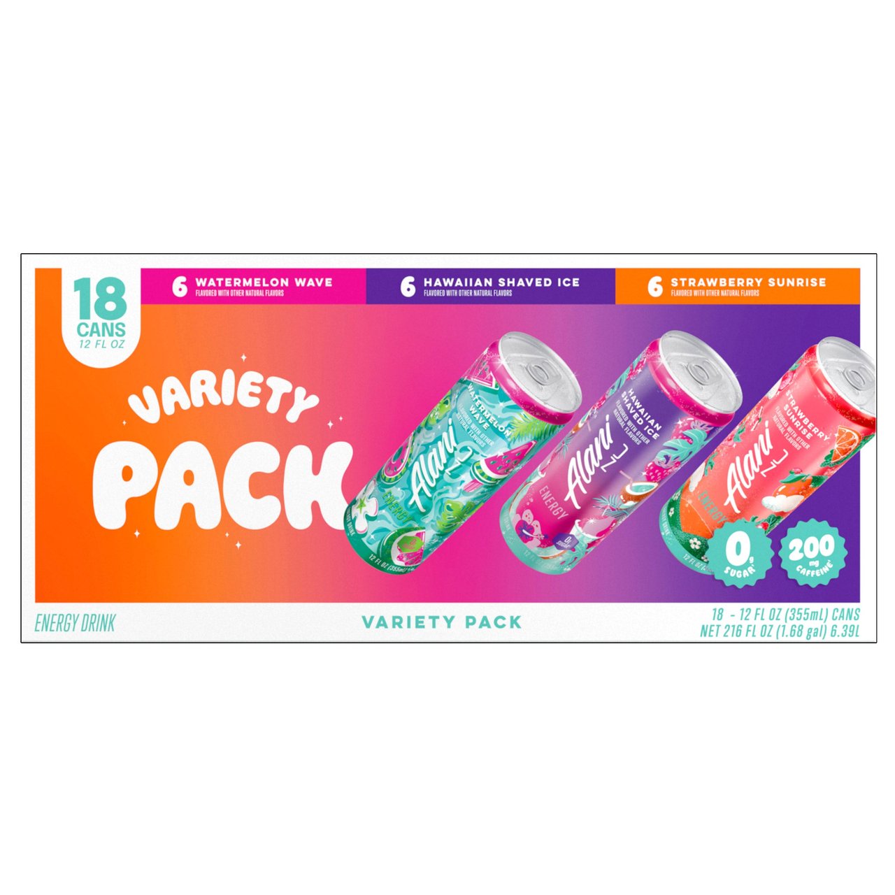 Alani Nu Energy Summer Pack 18/12 Ounce Cans - Image 1