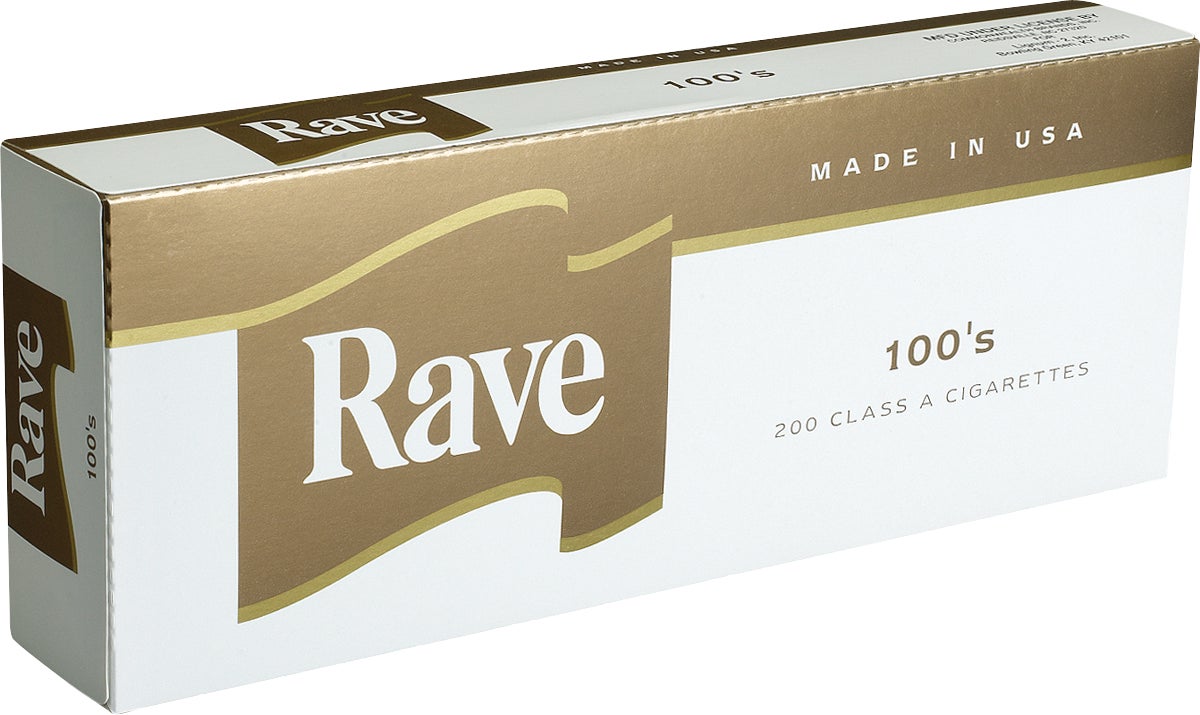 Rave Gold 100's Box Cigarettes
