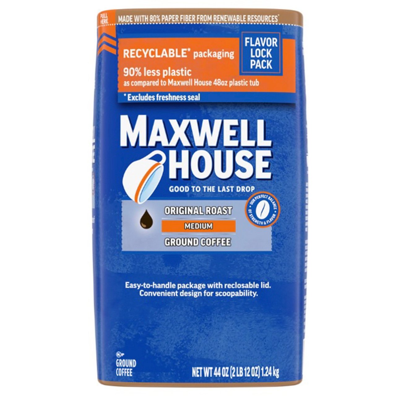 Maxwell House Original Roast Coffee 44 oz - Image 1