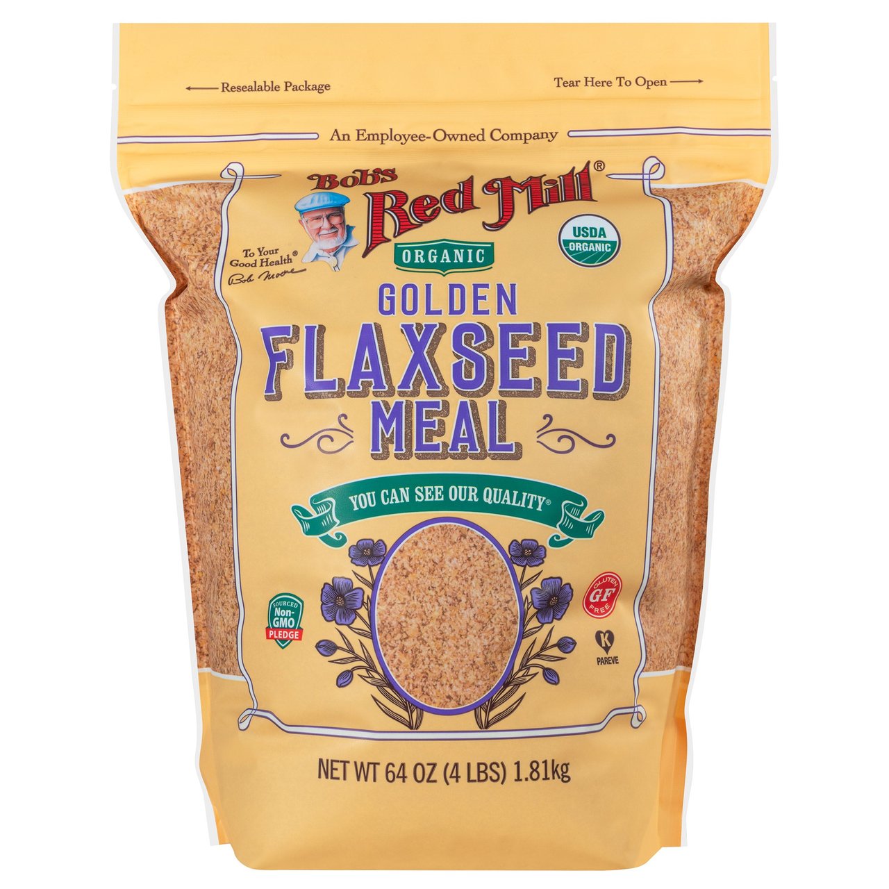 Organic Bob's Red Mill Flaxseed Meal 4 Pounds - Image 1