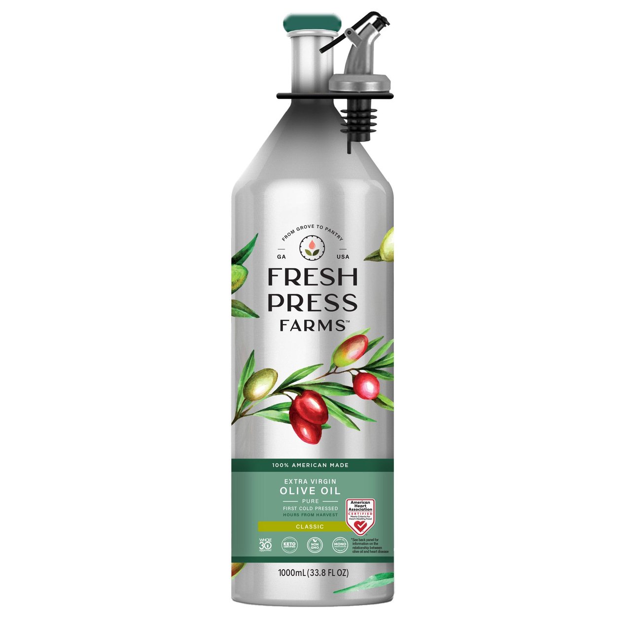 Fresh Press Farms Extra Virgin Olive Oil, 1 Liter