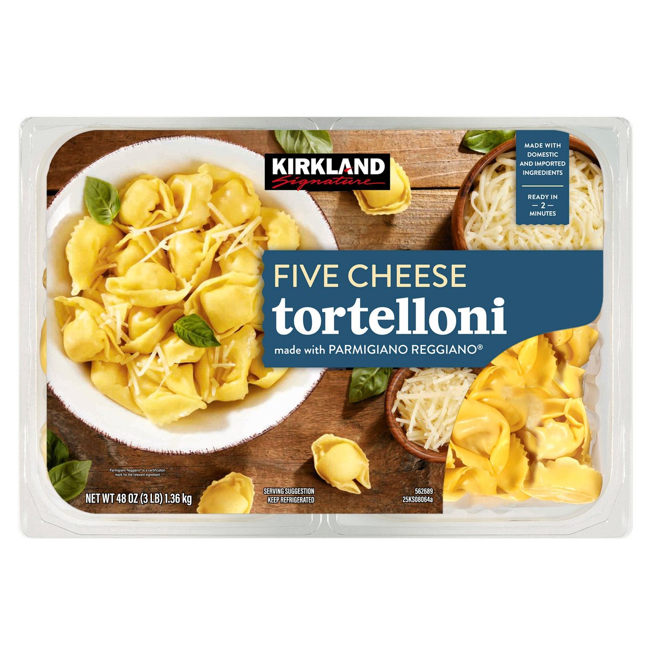 Kirkland Signature Five Cheese Tortelloni, 2/24 Ounce Packages - Image 1