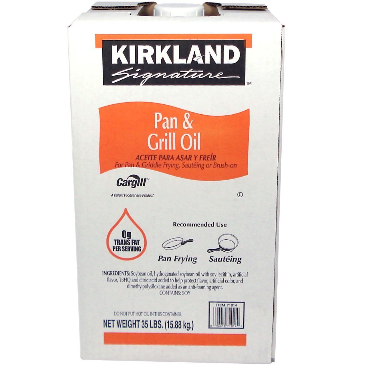 Kirkland Signature Pan & Grill Oil 35 lb - Image 1