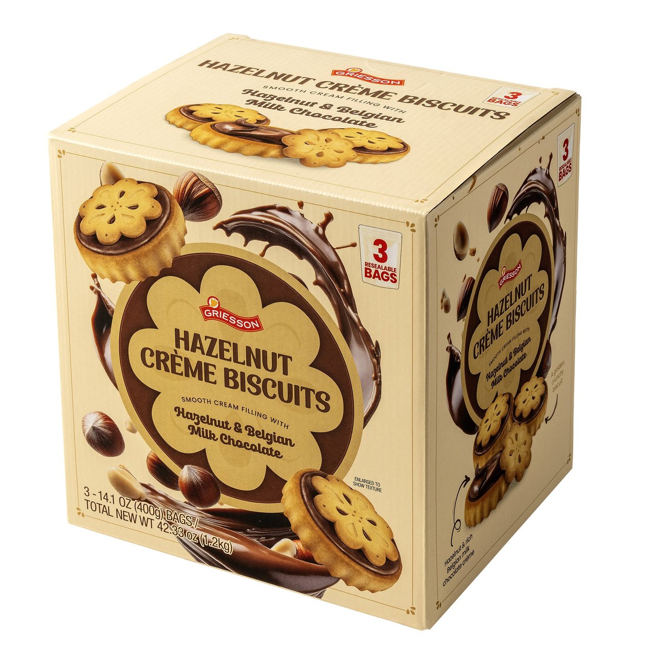 Griesson Hazelnut Crème Biscuits 42.33 oz - Image 1