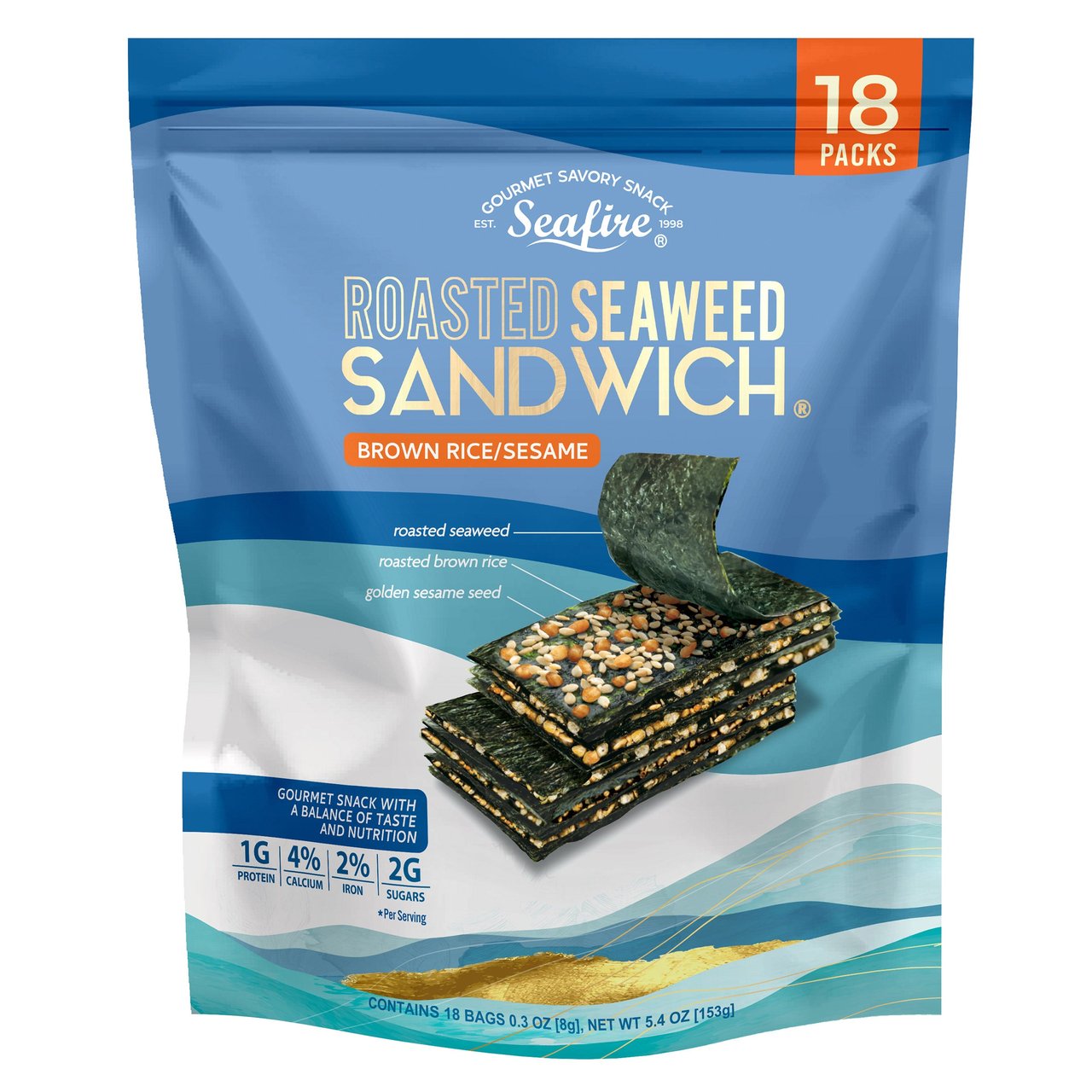 Seafire Roasted Seaweed Sandwich, 5.4 oz - Image 1