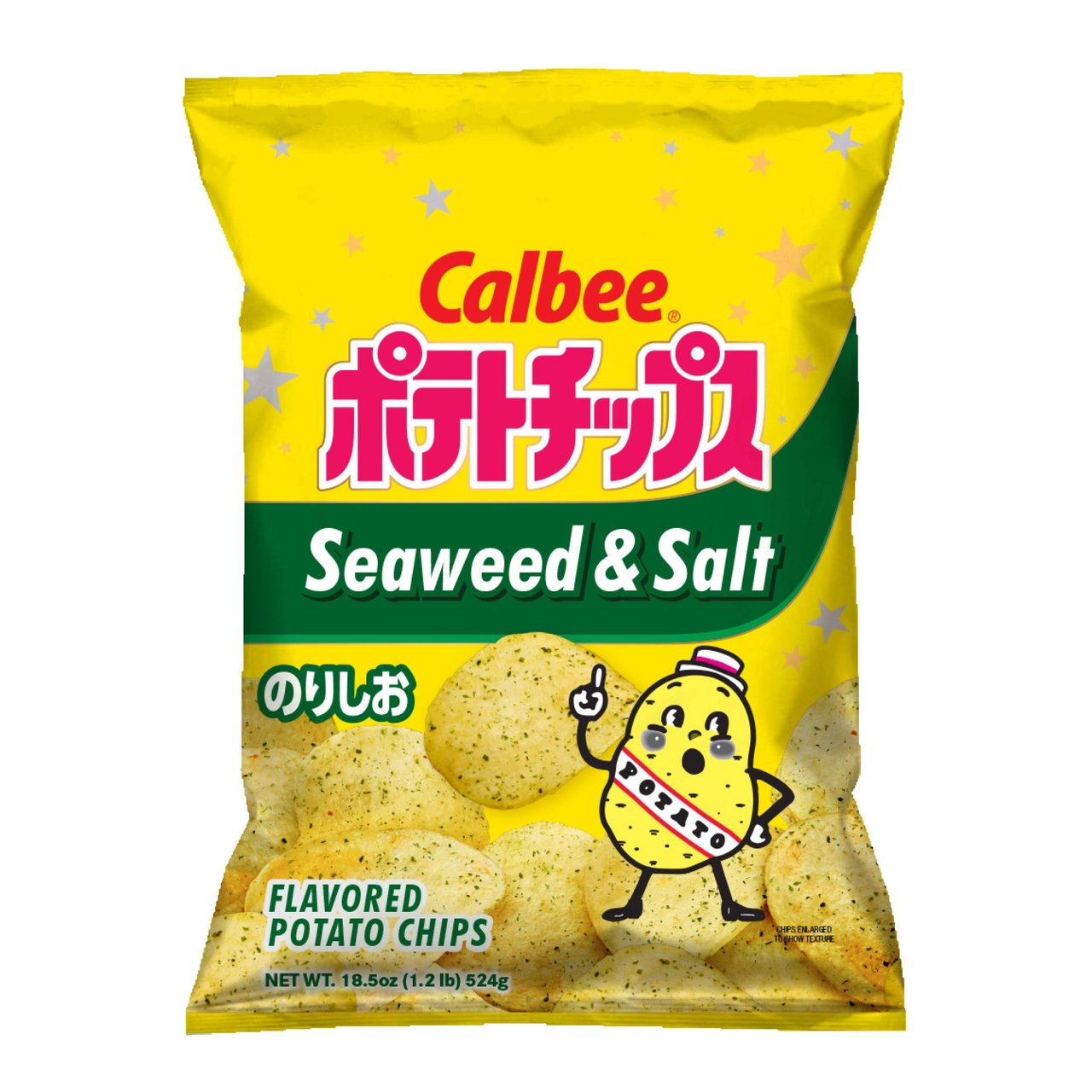 Calbee Seaweed & Salt Flavored Potato Chips 18.5 oz (1.16 lbs) - Image 1