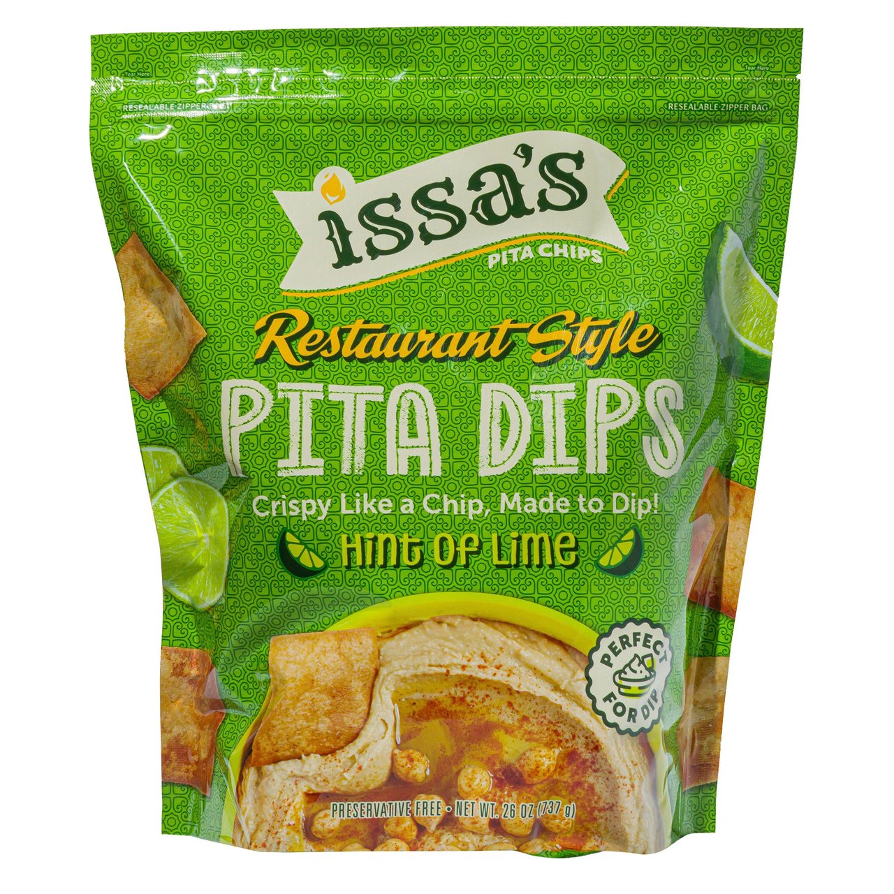 Issa's Hint of Lime Restaurant Style Pita Chips, 26 oz - Image 1