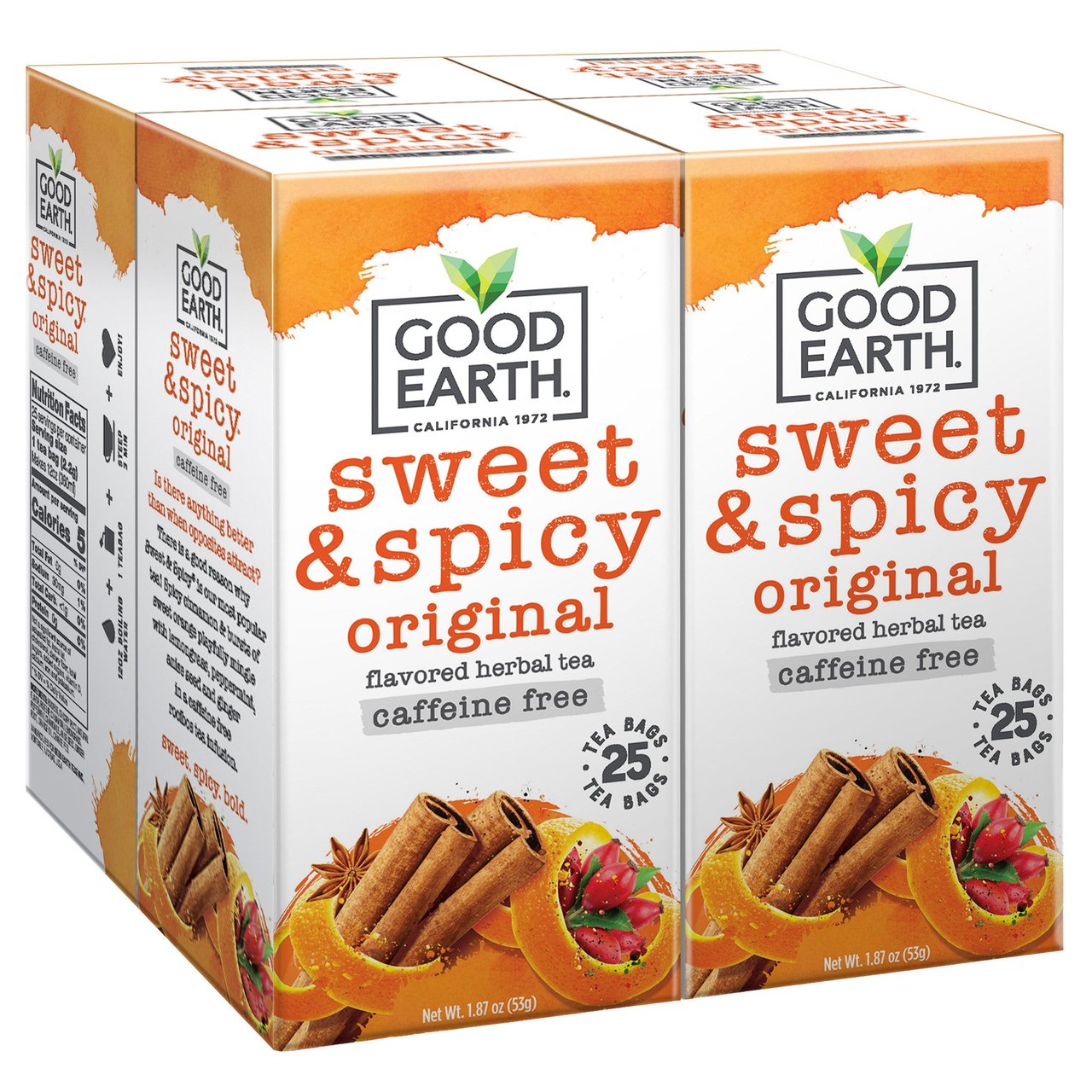 Good Earth Sweet and Spicy Tea 100-Count - Image 1