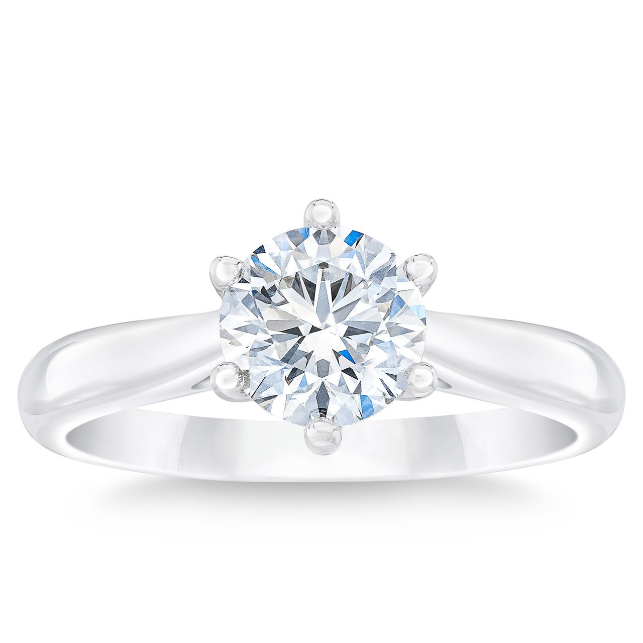 1.53 ct Round Brilliant Platinum Solitaire Ring, VVS2 Clarity, G Color - Image 1