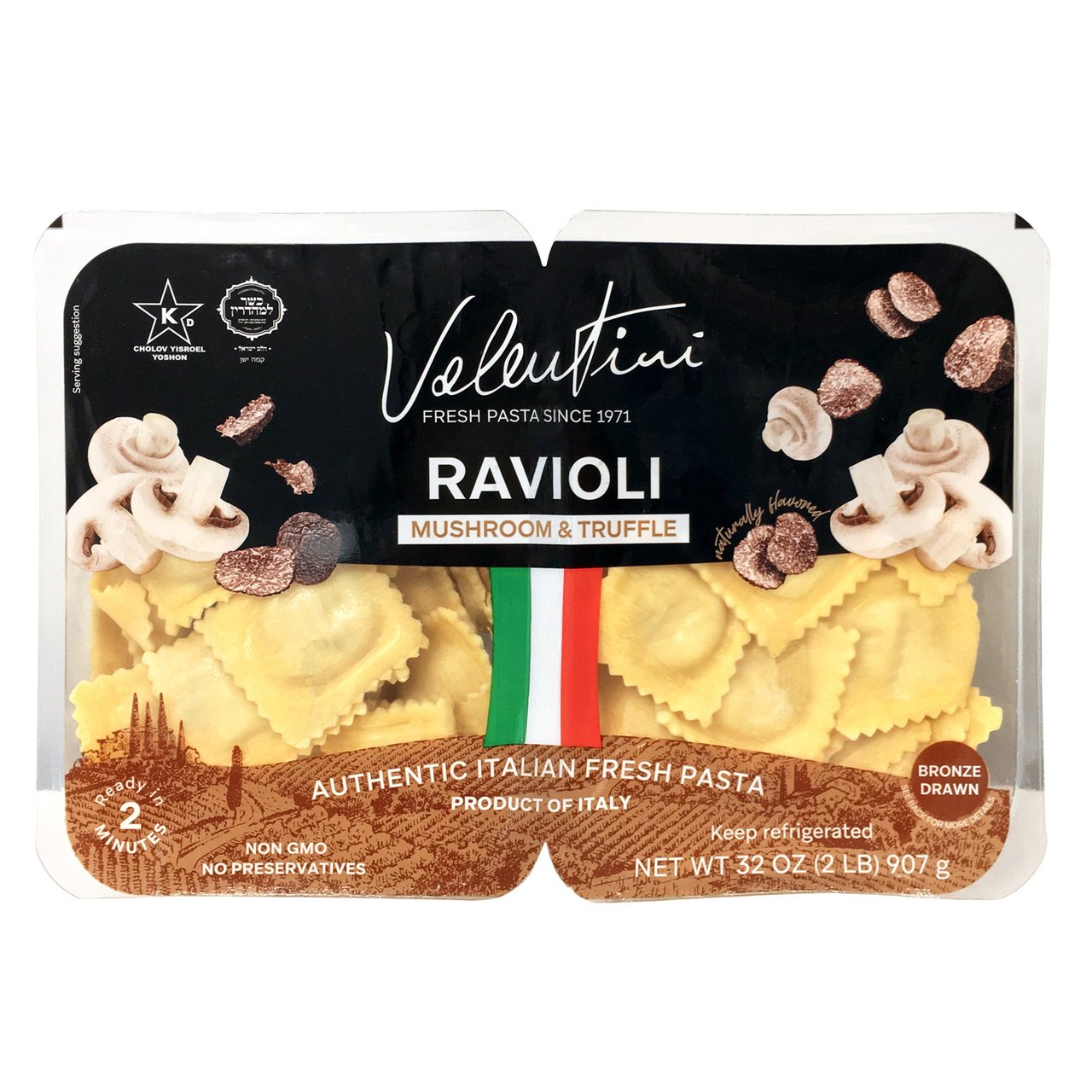Valentini Ravioli Mushroom and Truffle 2 lb - Image 1
