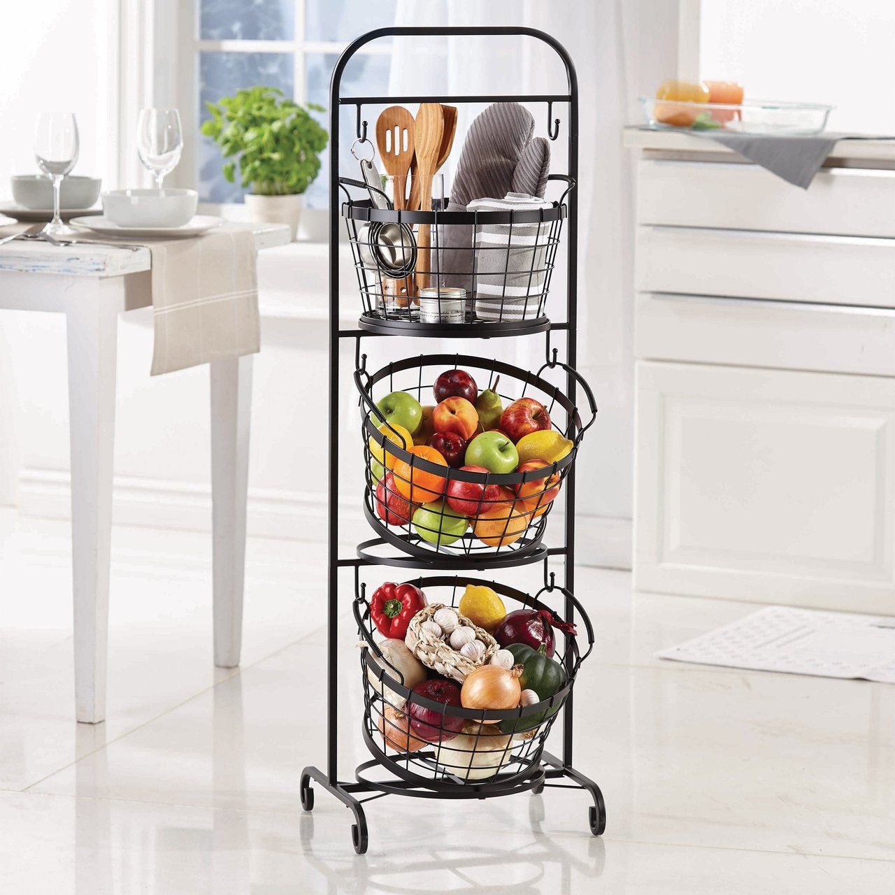 Mesa 3-Tier Market Basket with Stand - Image 1