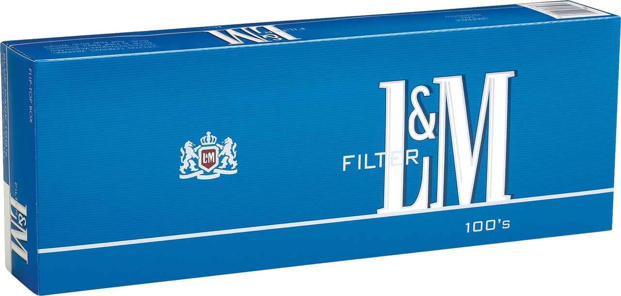 cigarettes with blue box L&M Light 100s Cigarettes Box (#233947)