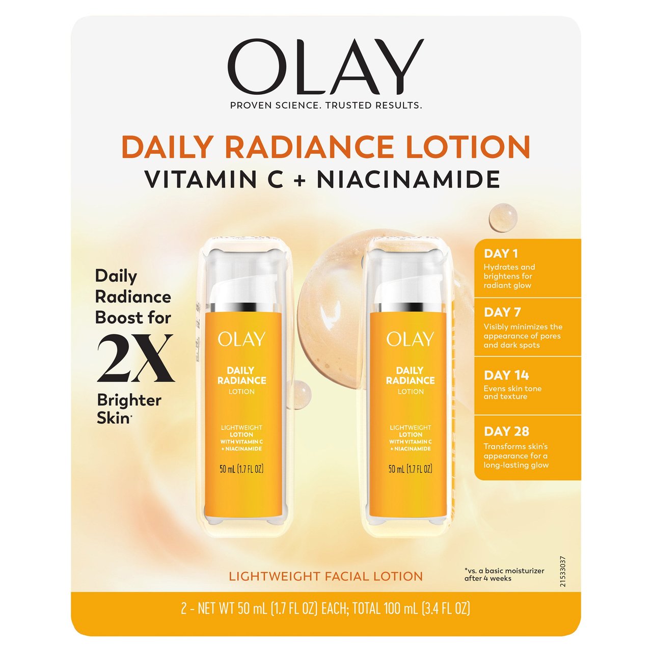 Olay Vitamin C & Peptide 24 Advanced Moisturizer, 1.7 fl oz, 2-Pack - Image 1