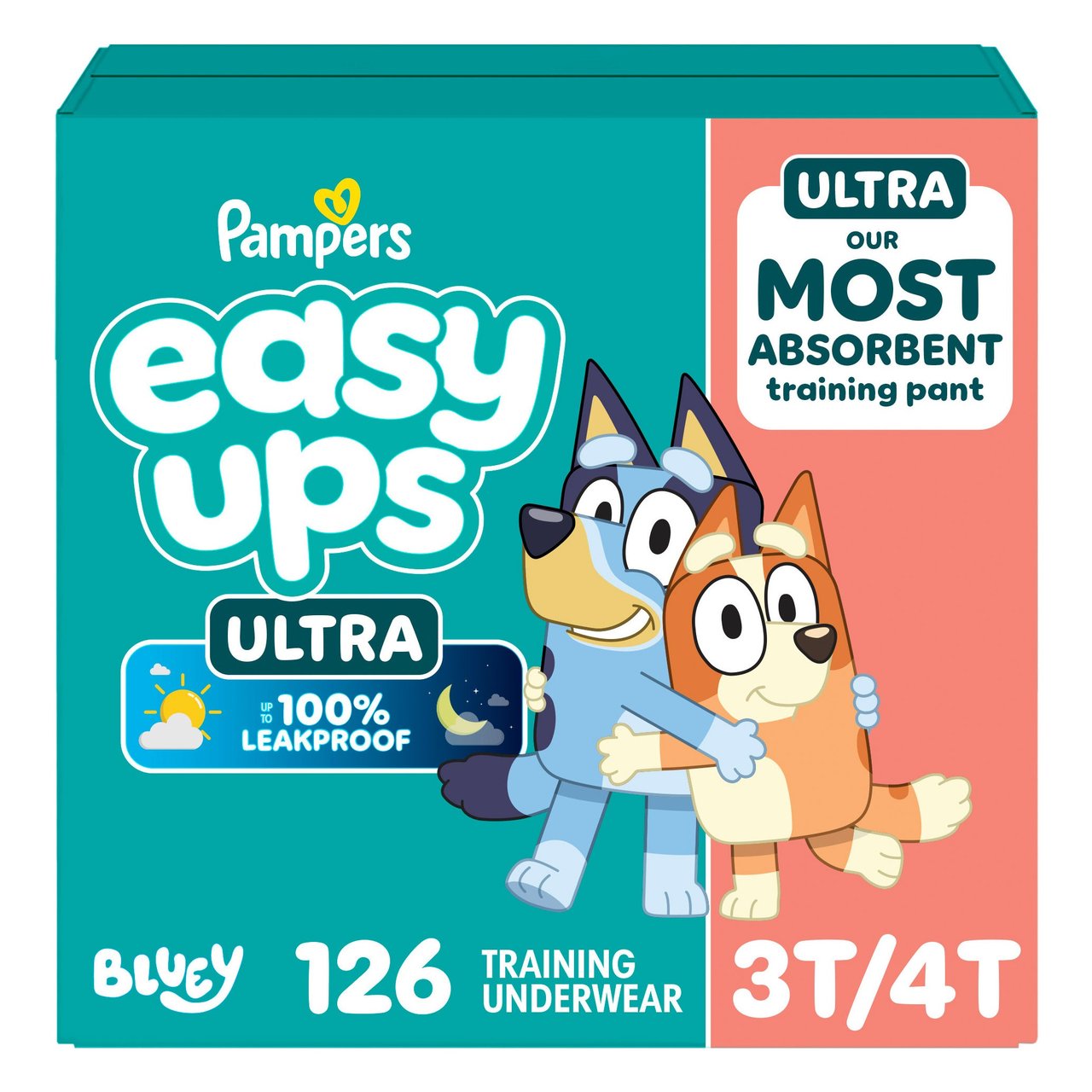 Pampers Easy Ups Ultra Training Pants, 3T-4T, 126 Count - Image 1
