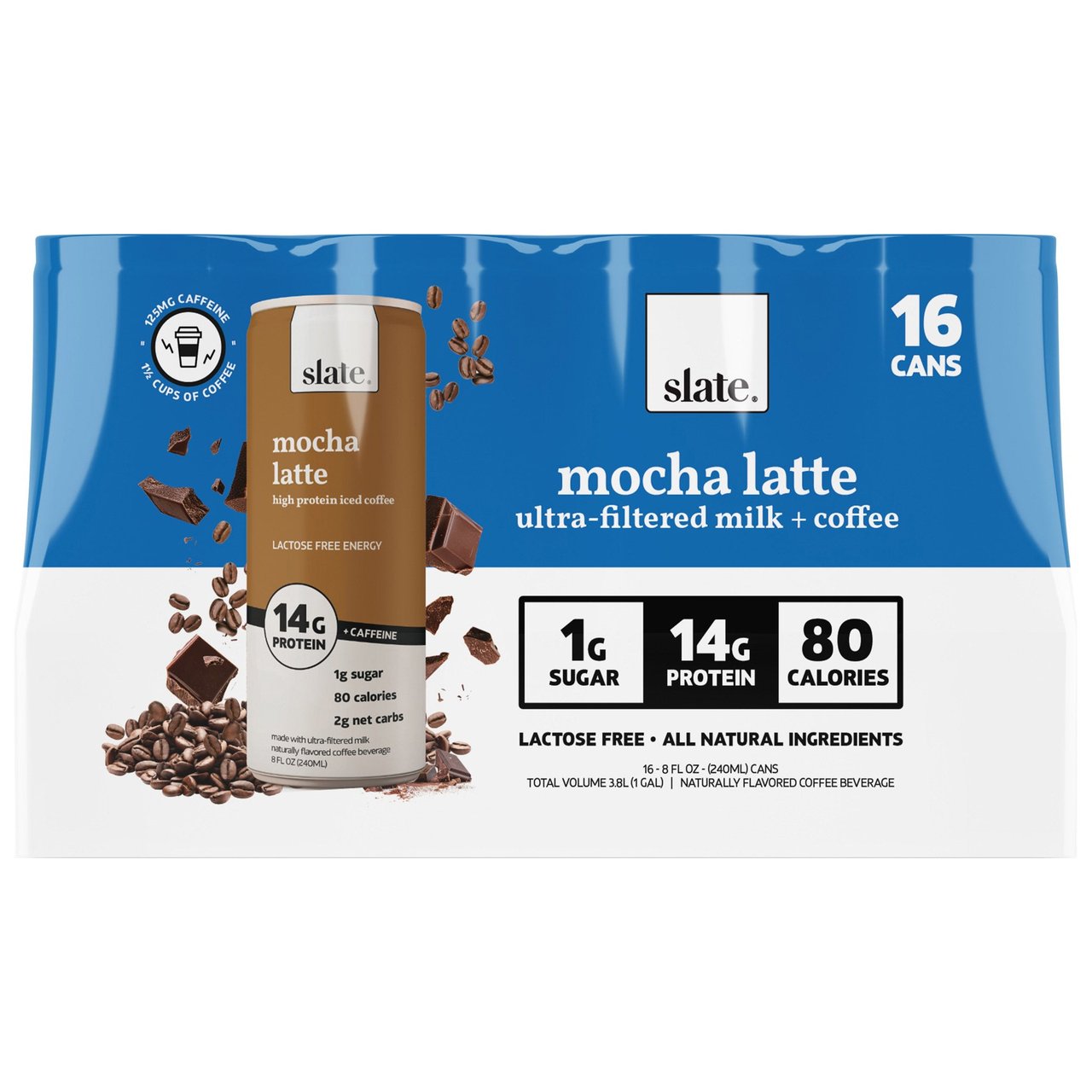 Slate Mocha Latte with Protein, 16/8 oz Cans (#1974288) - $9.97