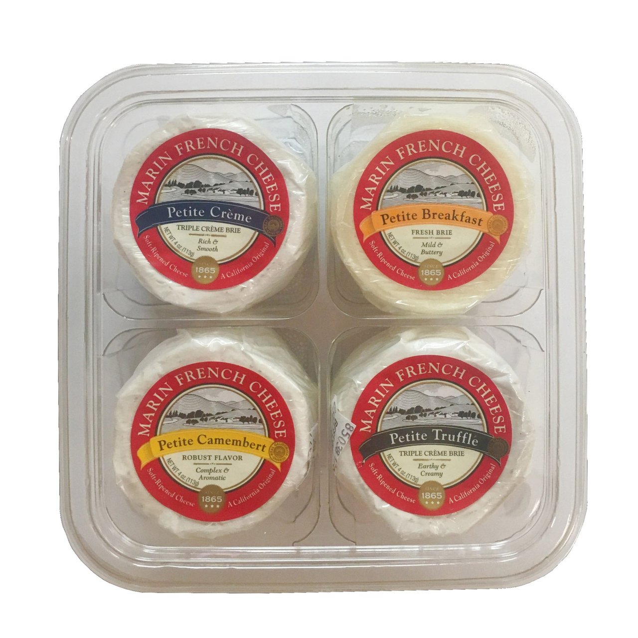Marin French Petite Cheese Variety 4 Pack, 4 Ounces Each - Image 1