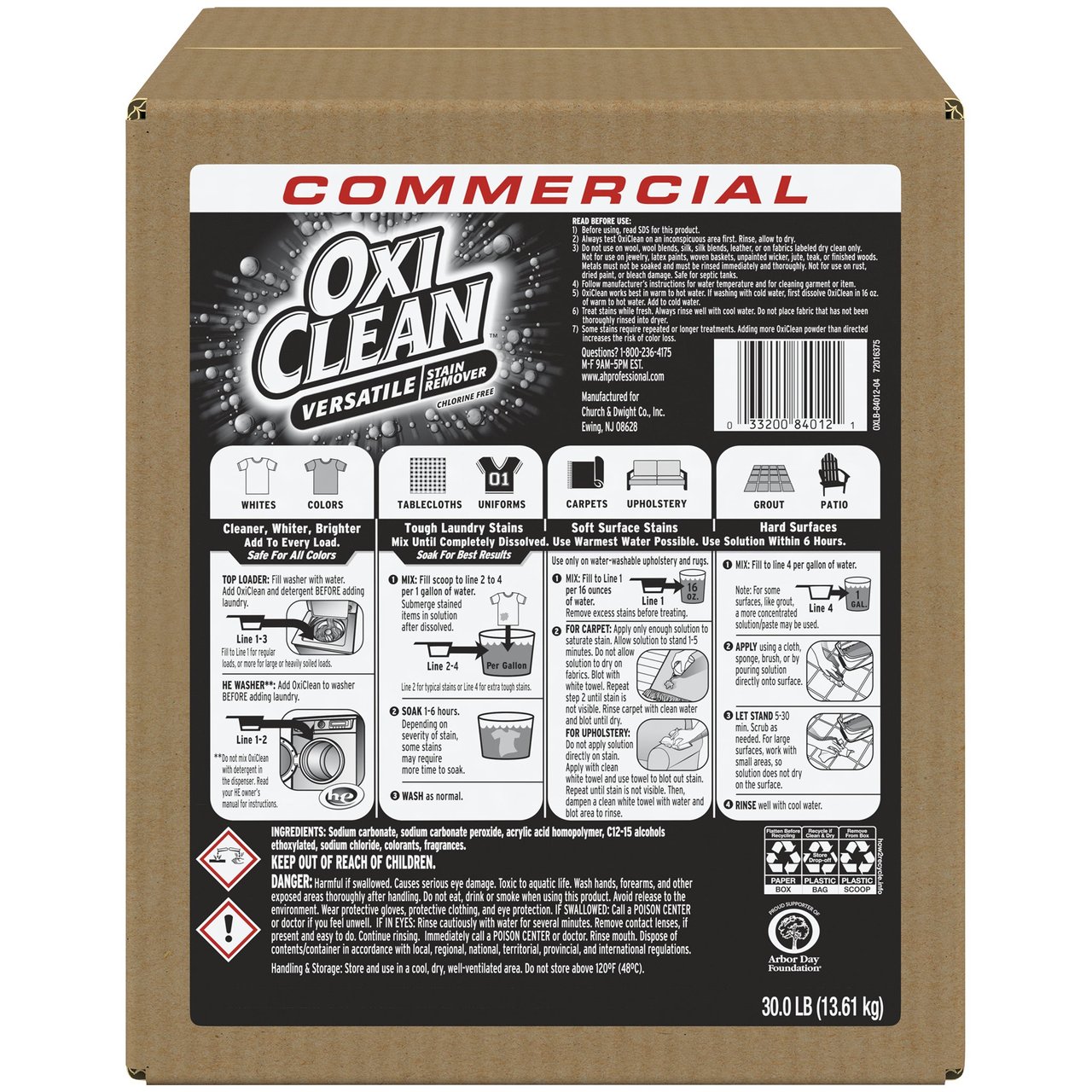 OxiClean Commercial Stain Remover, Regular Scent, 30 lb - Image 1