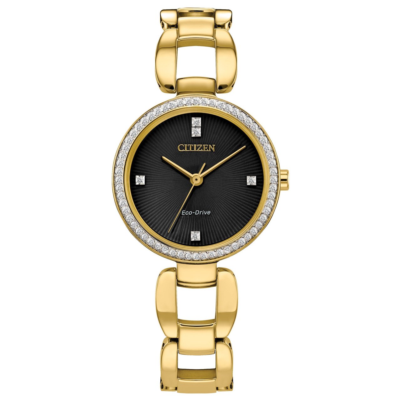 Citizen Classic Black Dial Women's Eco-Drive Quartz Watch - Image 1