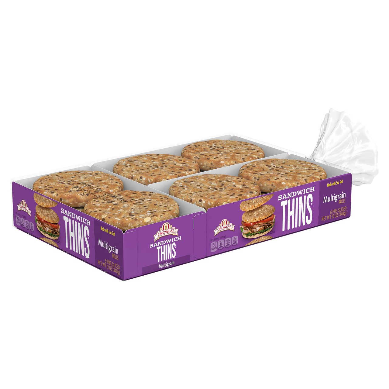 Oroweat Multigrain Sandwich Thins, 18 ct / 36 oz - Image 1