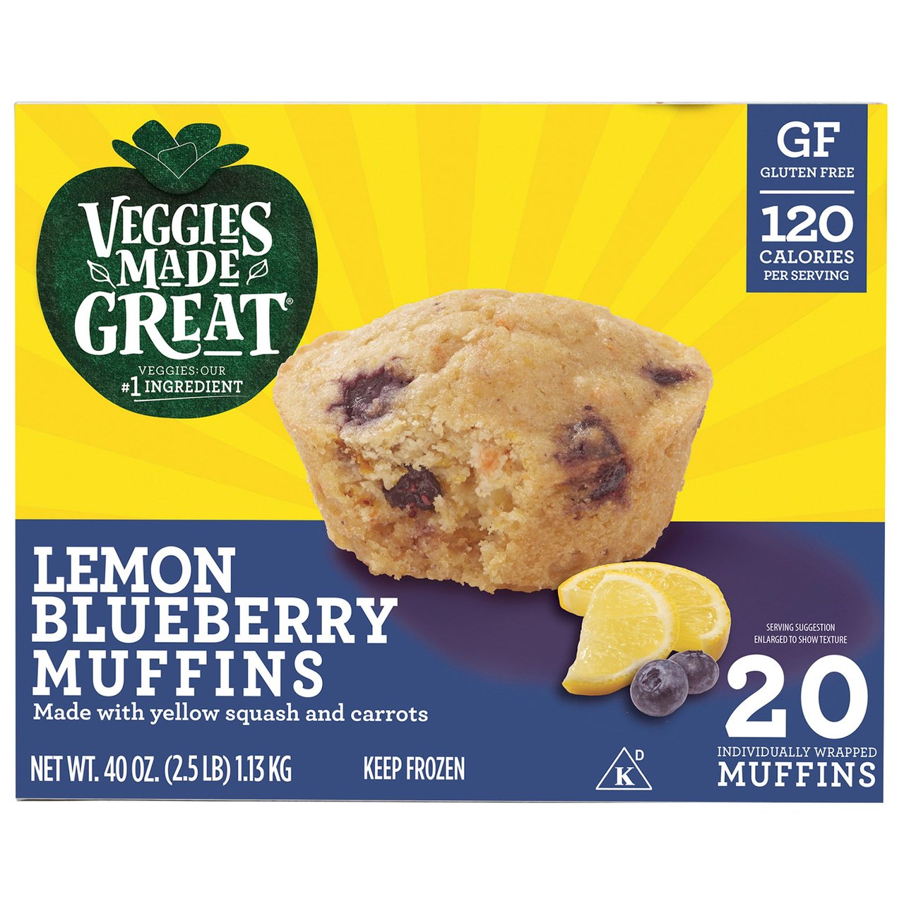 Veggies Made Great Blueberry Oat Muffin 20 CT - Image 1