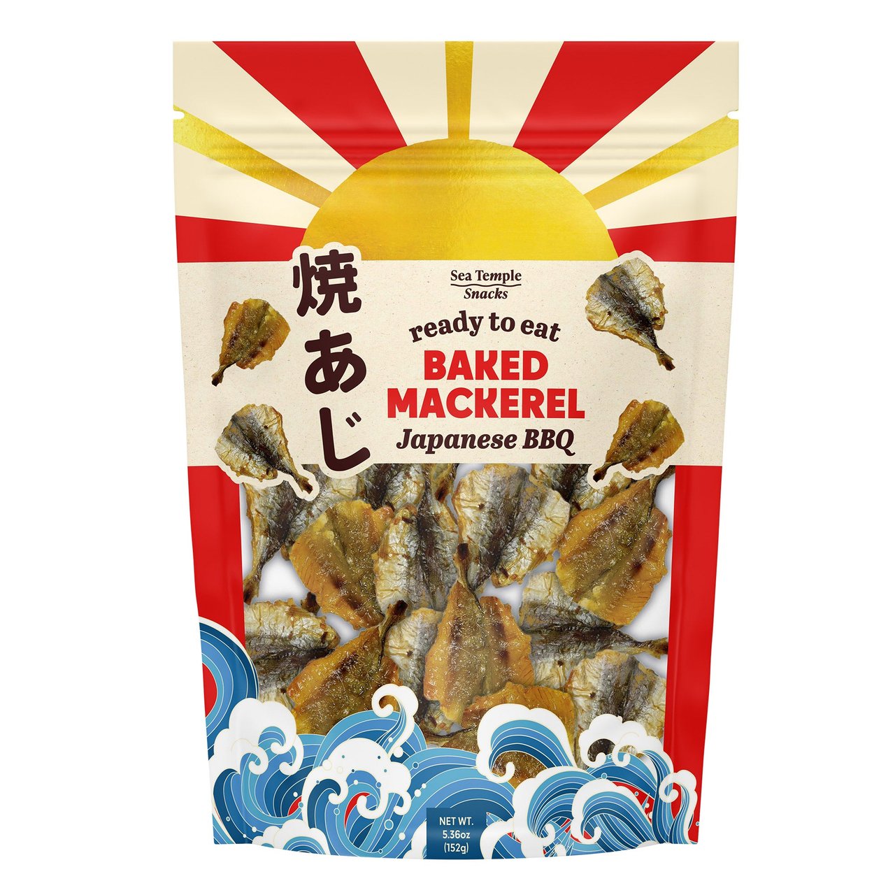 Sea Temple Yaki Aji Baked Mackerel 5.36 Ounces - Image 1