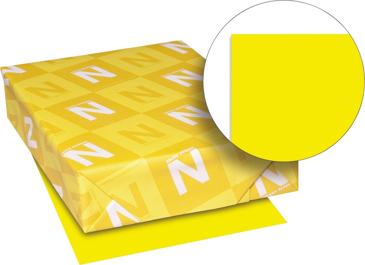 Astrobrights Card Stock, Solar Yellow, 8.5x11, 65 lb, 250 Count