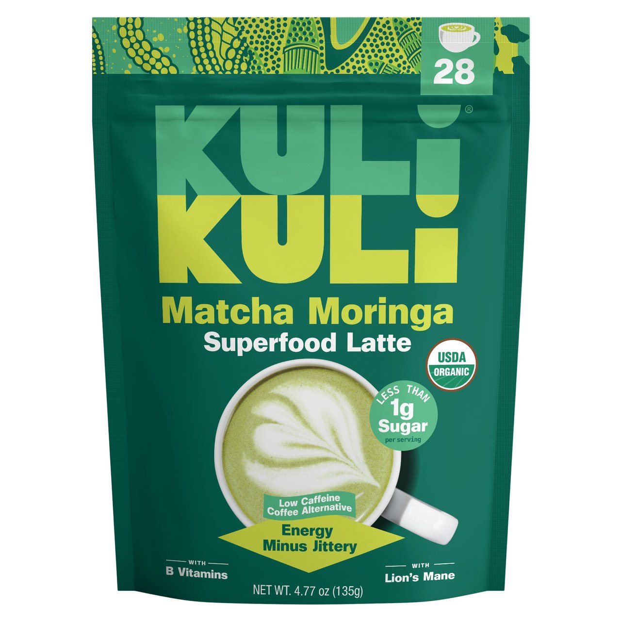 Kuli Kuli Matcha Moringa Latte Powder, 4.77 oz - Image 1