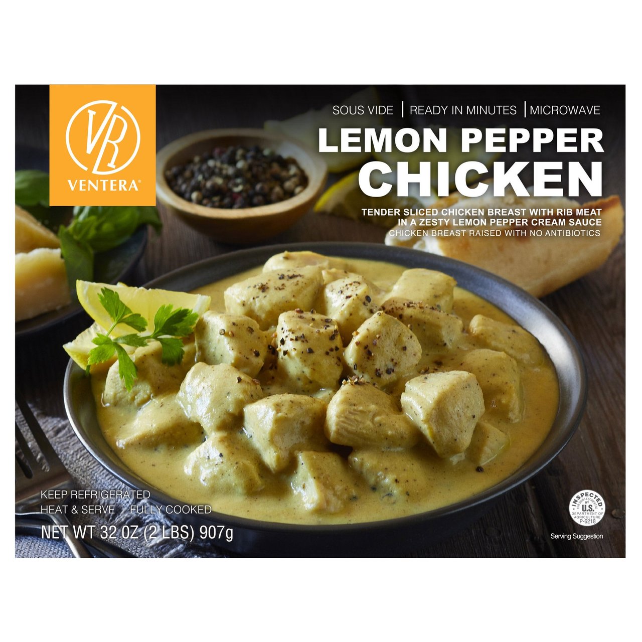 Ventera Lemon Pepper Chicken, 32 oz - Image 1