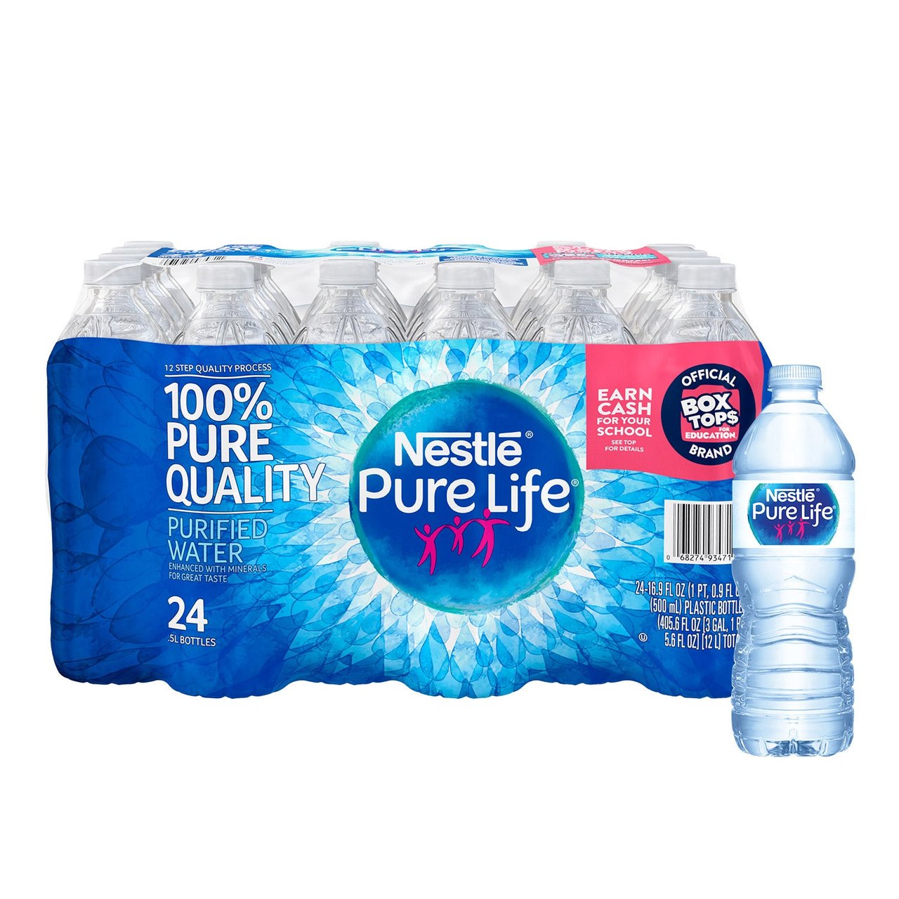 Nestlé Pure Life Purified Water, 24 Pack, 16.9 Fl Oz Bottles - Image 1
